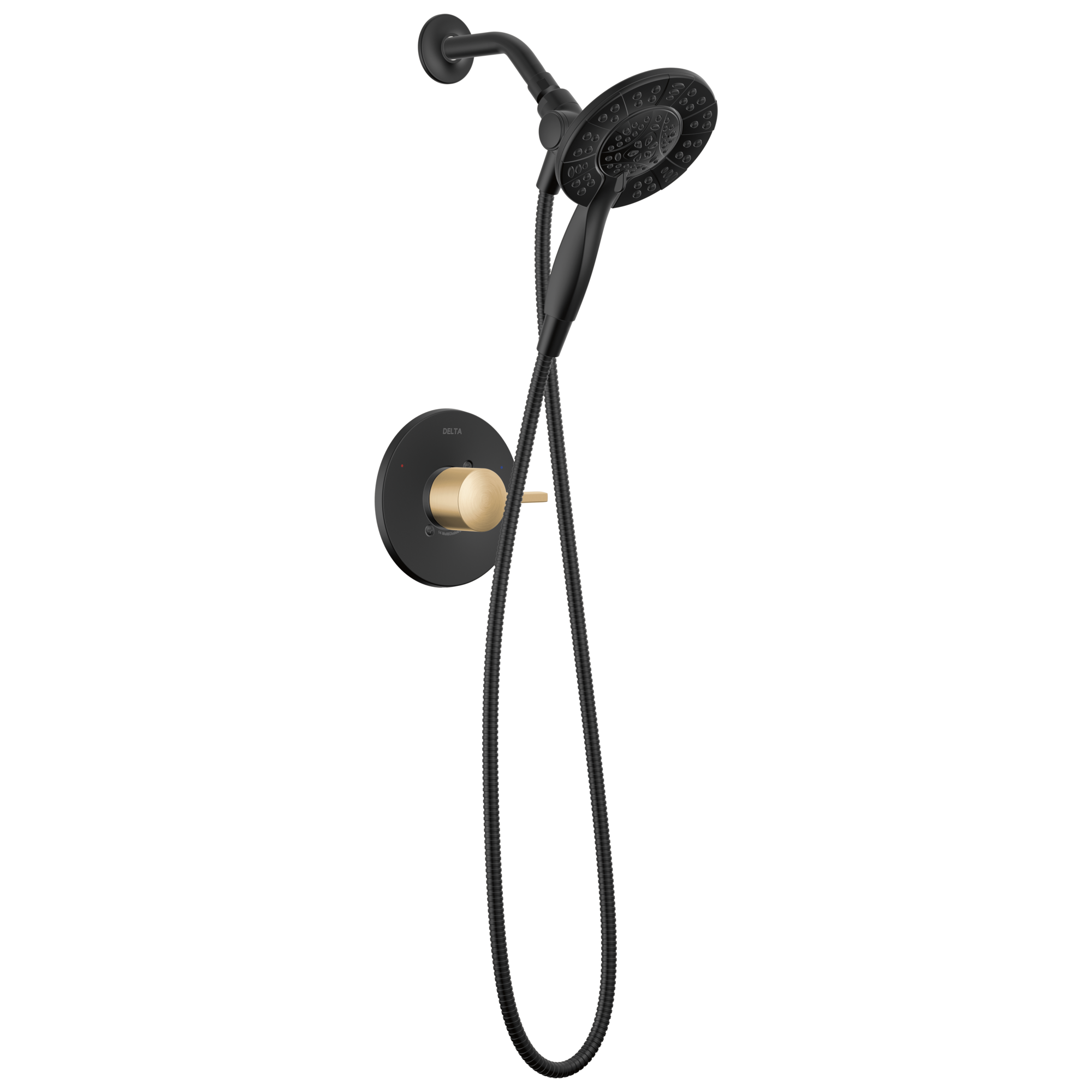 Delta Faucet Albion™ Shower Only Trim - In2ition Hand Shower - 1.75 GPM in Matte Black With Champagne Bronze