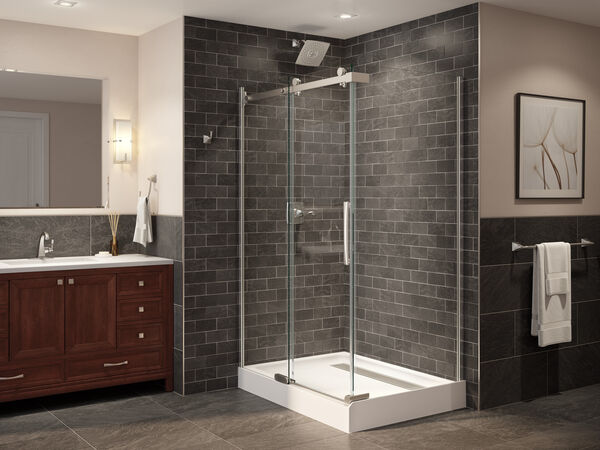 48 X 36 Frameless Shower Enclosure In, 48 Inch Bathtub Door