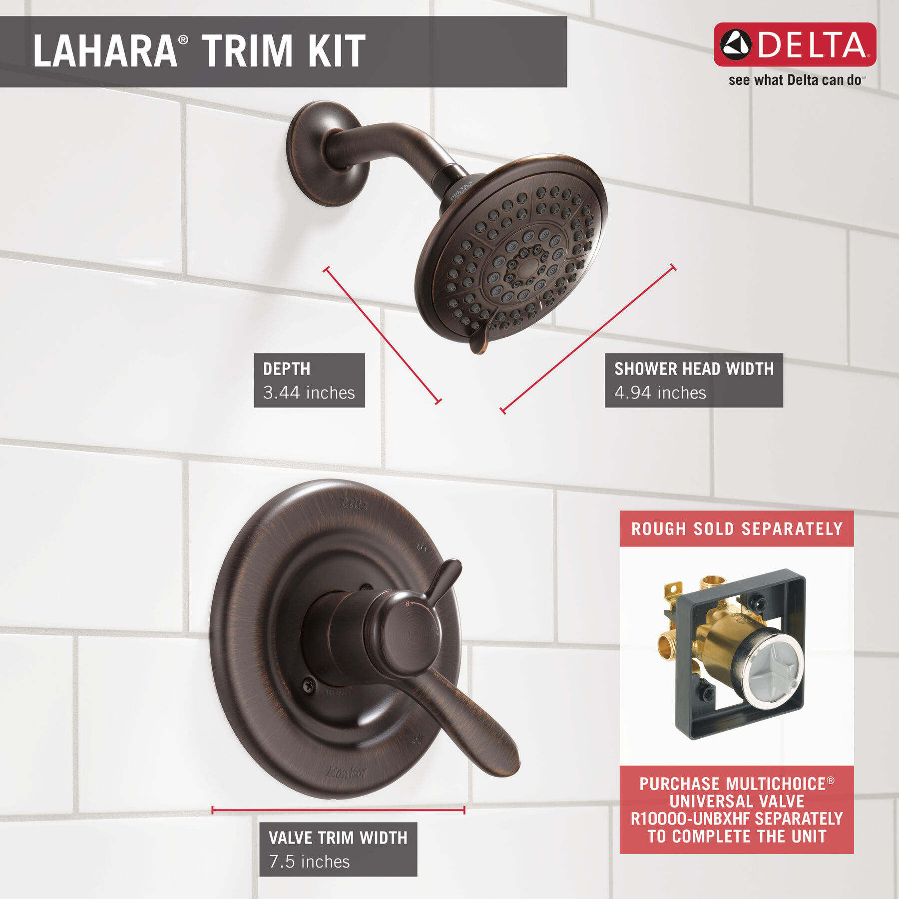 Monitor® 17 Series Shower Trim in Chrome T17238 | Delta Faucet