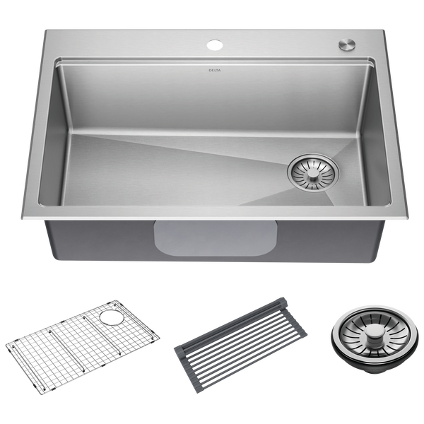 30” Stainless Steel Workstation Kitchen Sink Drop-In Undermount