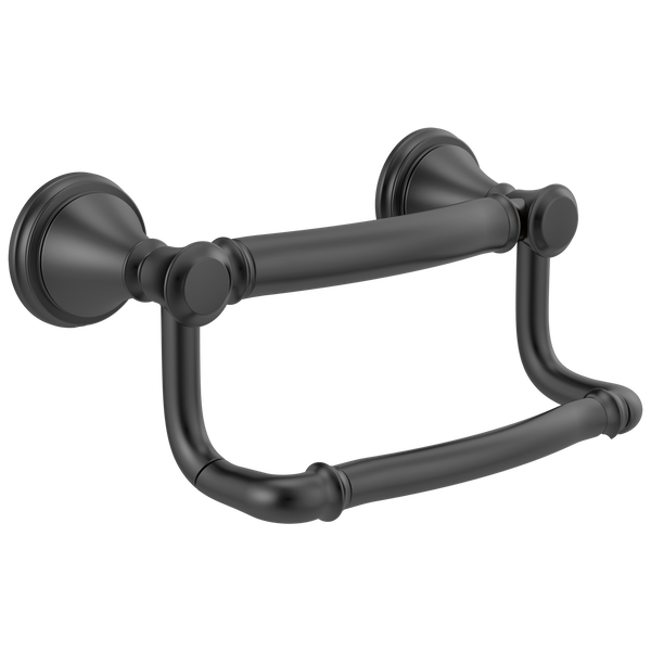 Décor Assist Traditional Tissue Holder with Assist Bar in Matte Black