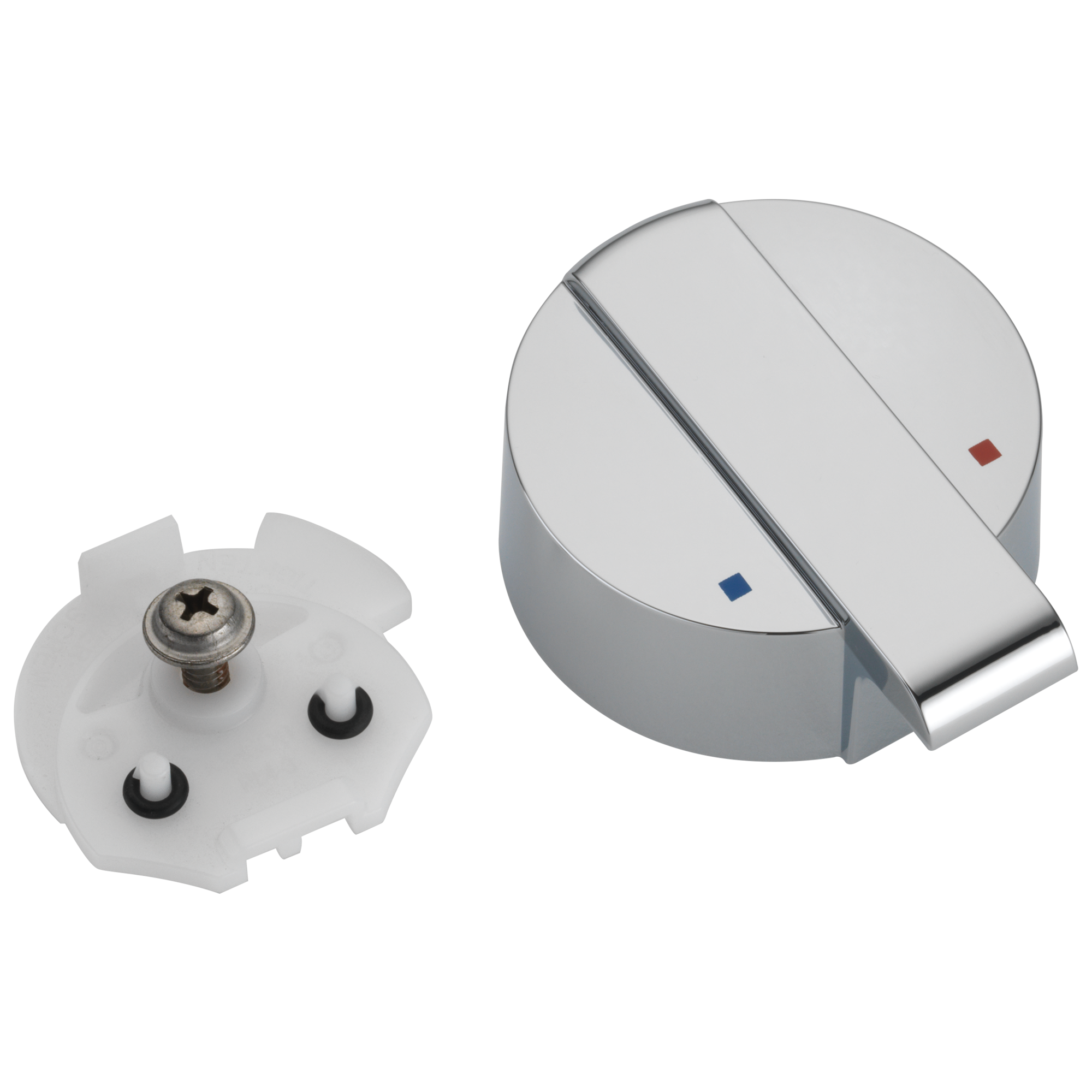Delta Faucet Ara Temperature Knob & Cover - T17 Integrated Diverter - Chrome