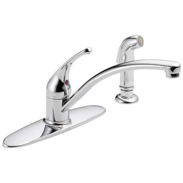 Single Handle Kitchen Faucet with Spray (Recertified) in Chrome