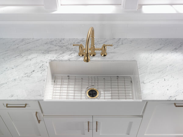 Two Handle Pull-Down Bridge Kitchen Faucet