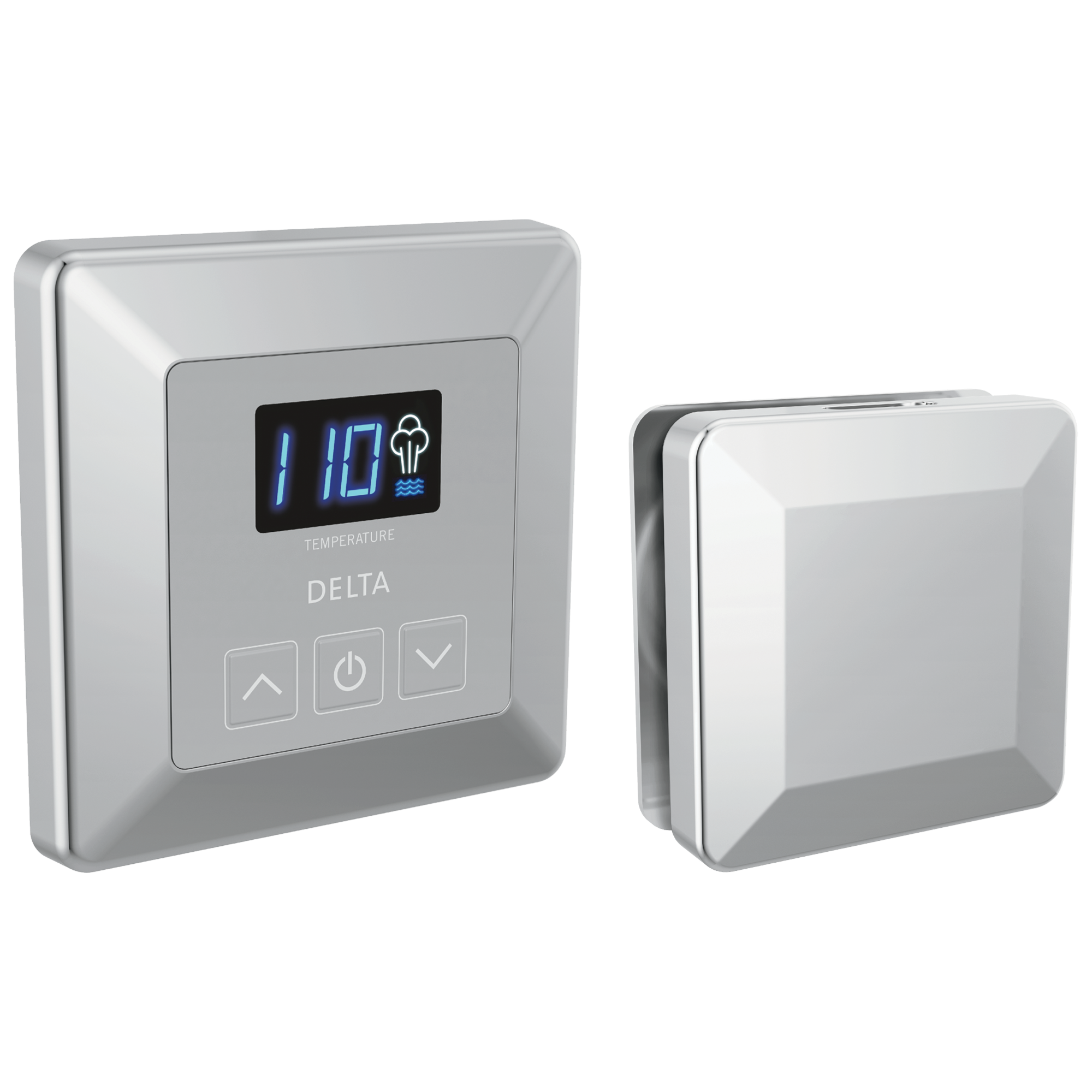 Delta Faucet Universal Showering Components SimpleSteamE Control and Steam Head - Lumicoat Chrome