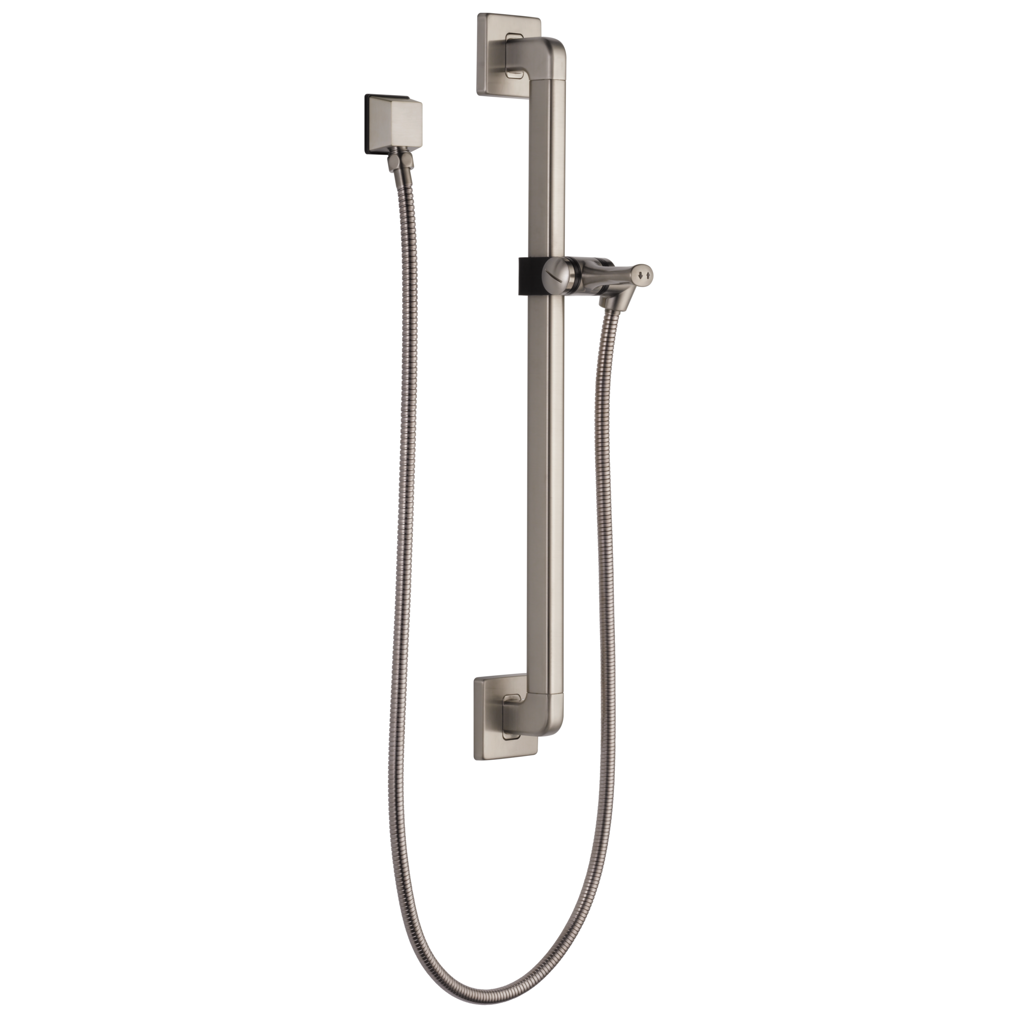 Delta Faucet Universal Showering Components Adjustable Slide Bar / Grab Bar Assembly with Elbow - Stainless
