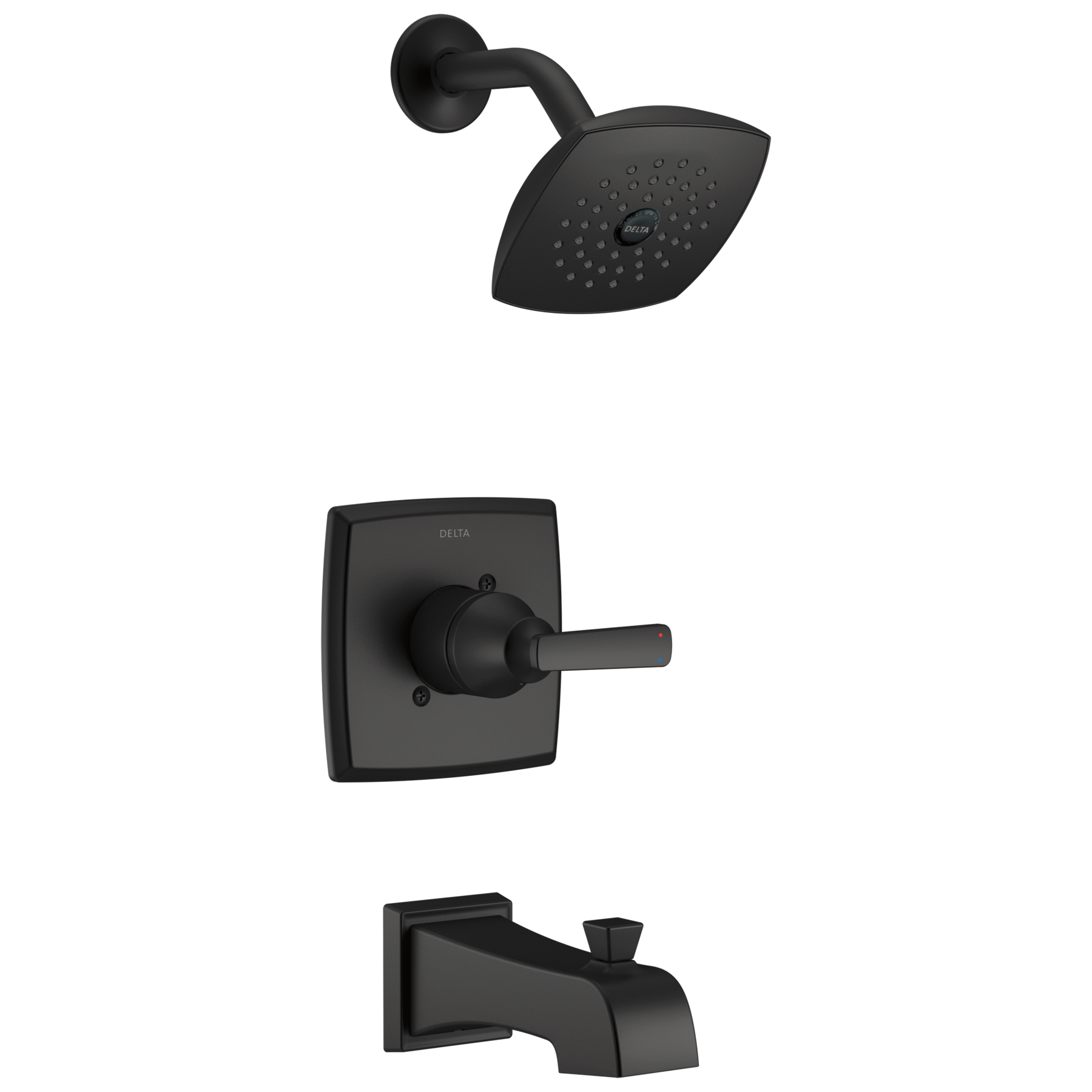 Delta Ashlyn Monitor 14 Series Tub & Shower Trim - Matte Black, Pressure-Balance Valve, Less Shower Head (Trim Only)