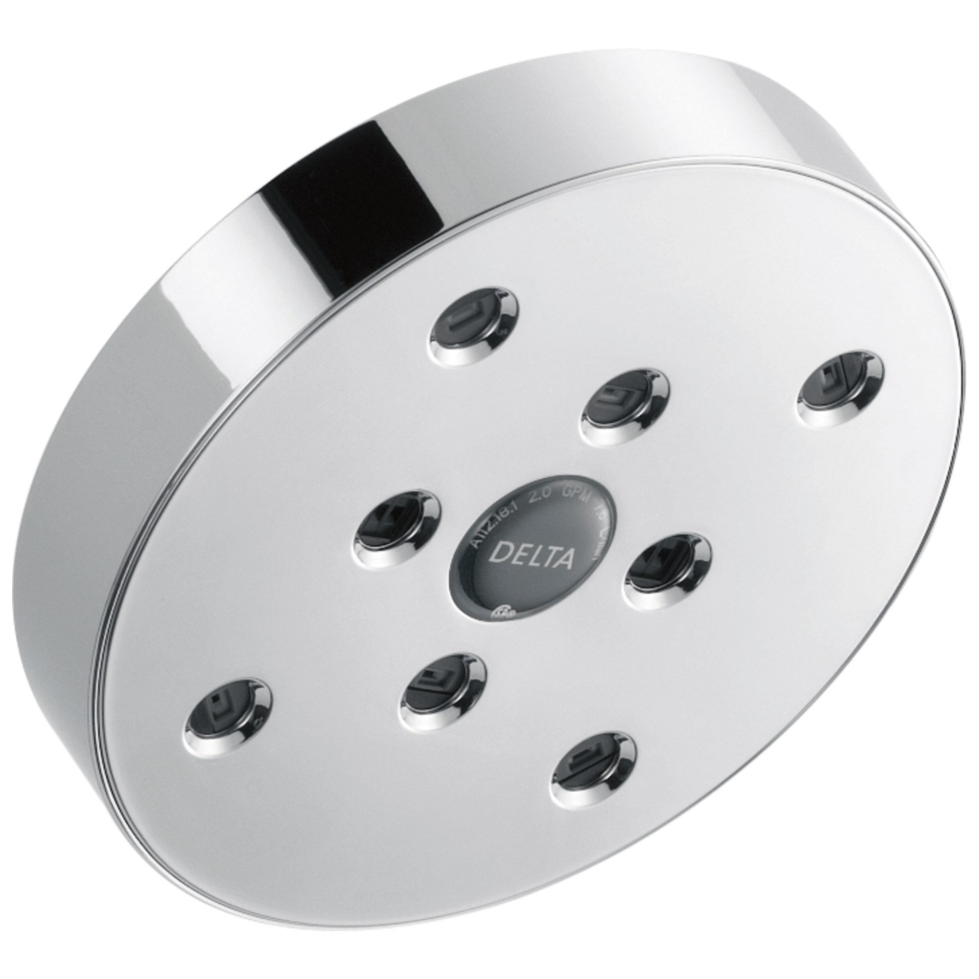 Delta Faucet Universal Showering Components H2OKineticSingle-Setting Raincan Shower Head - Chrome