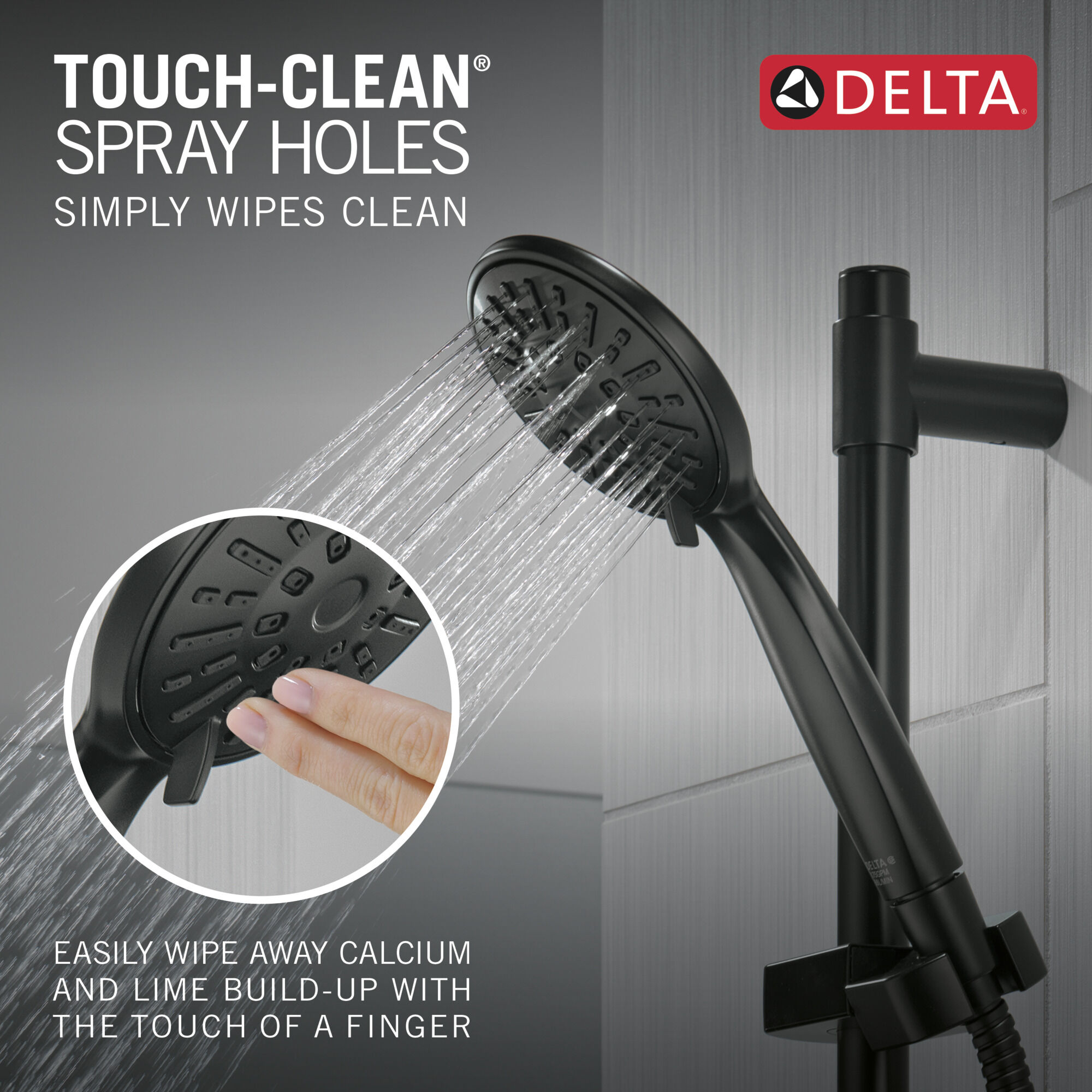 Hand Shower 1.75 GPM w/Slide Bar 4S in Matte Black 51361-BL