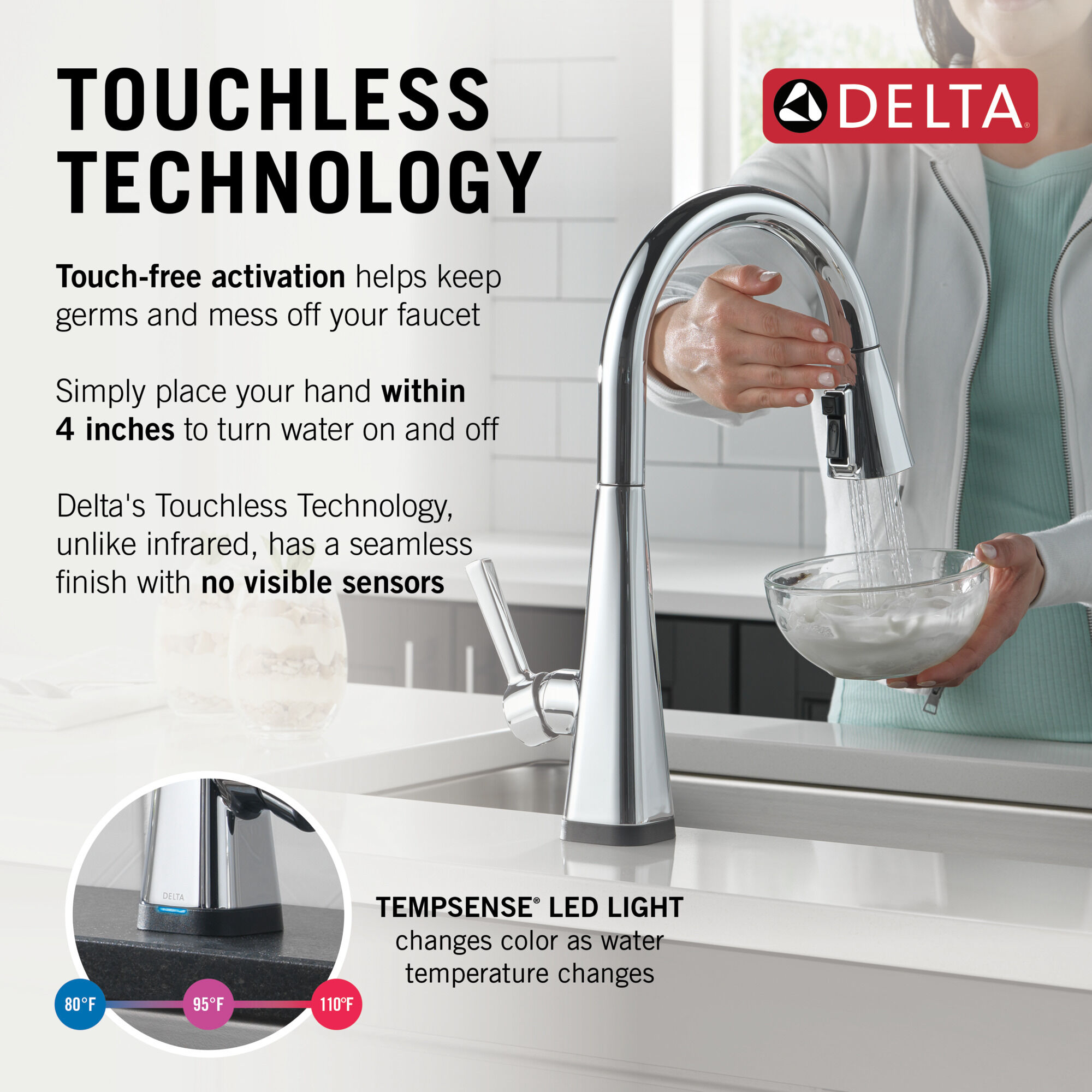 Single-Handle Pull-Down Kitchen Faucet with Touch2O® Technology in