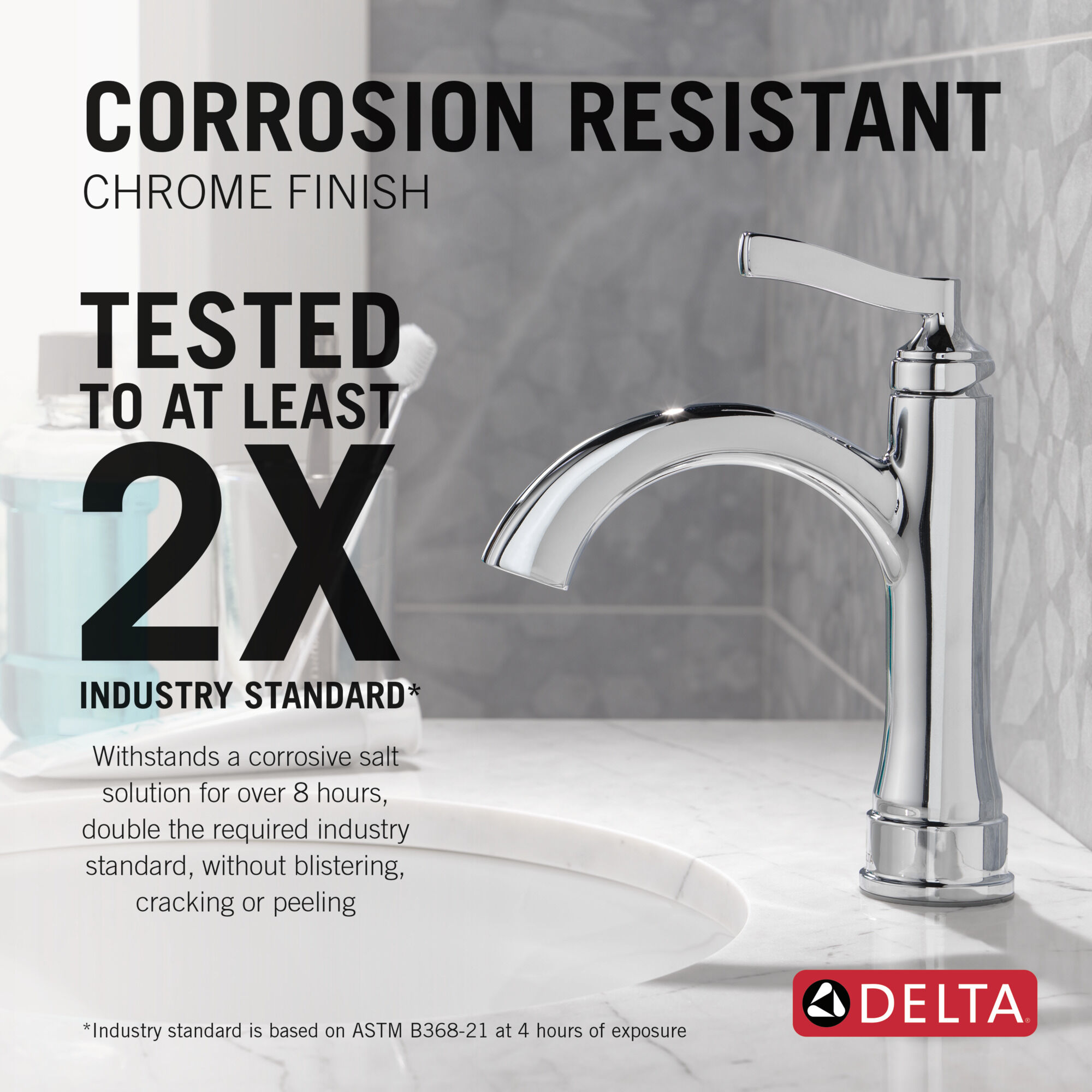 Single Handle Bathroom Faucet in Chrome 15822LF | Delta Faucet