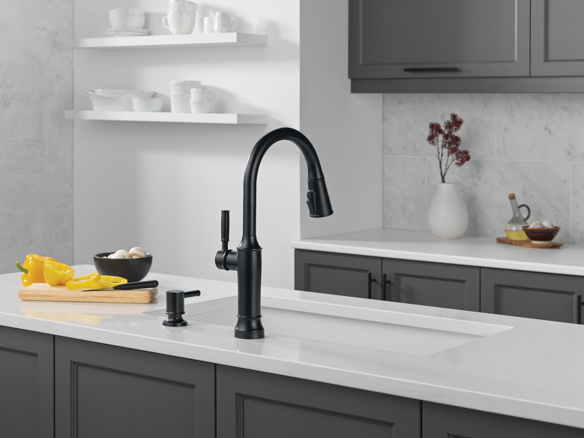 Metal Soap Dispenser in Matte Black RP103432BL | Delta Faucet