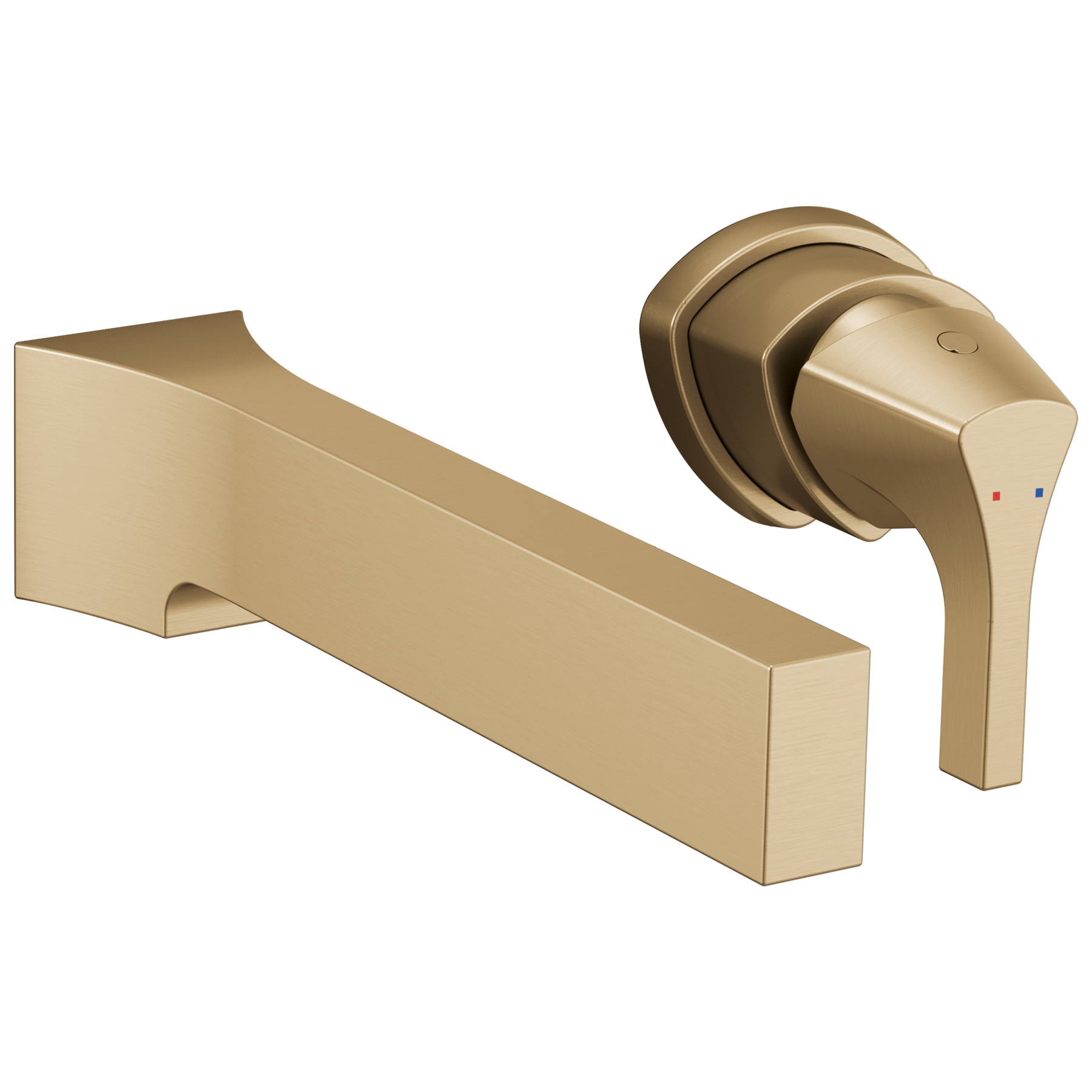Single Handle Wall Mount Bathroom Faucet Trim in Champagne Bronze