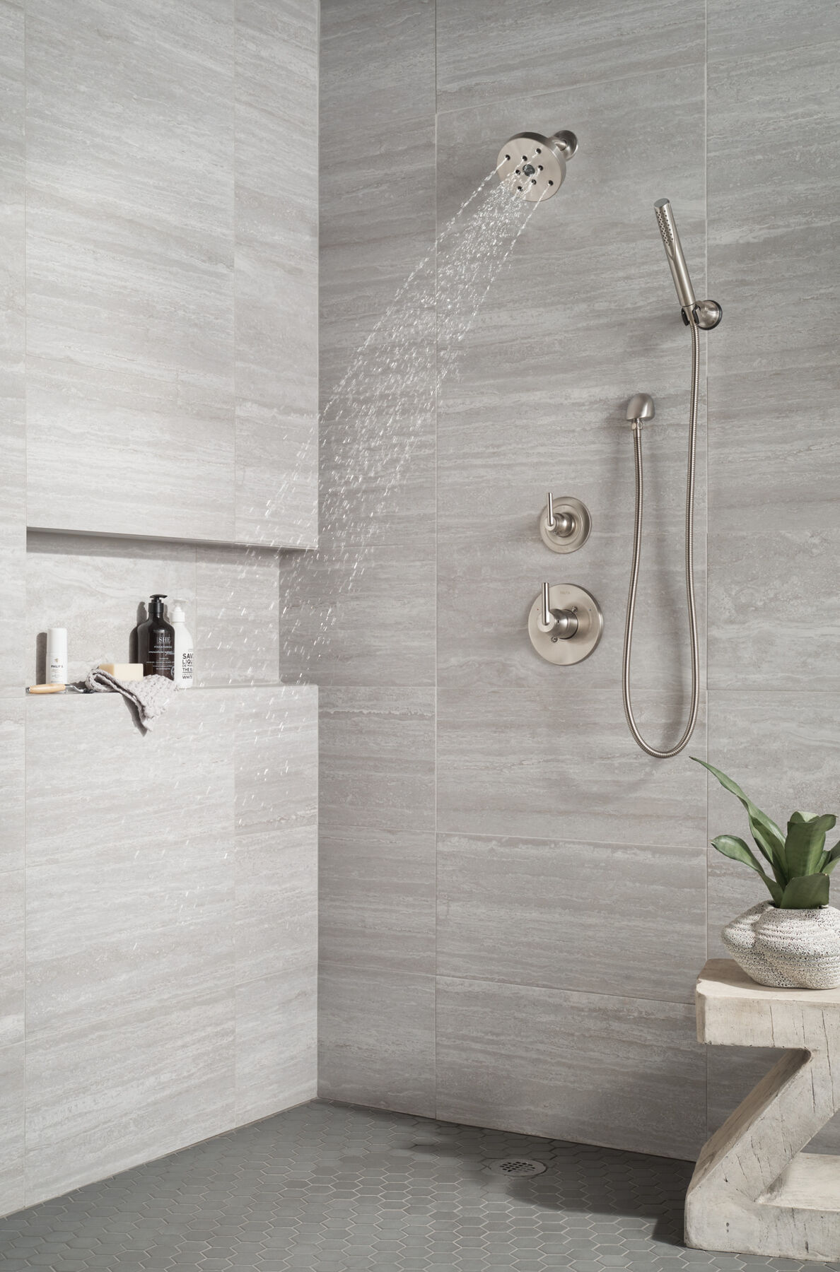Premium Single-Setting Adjustable Wall Mount Hand Shower in 