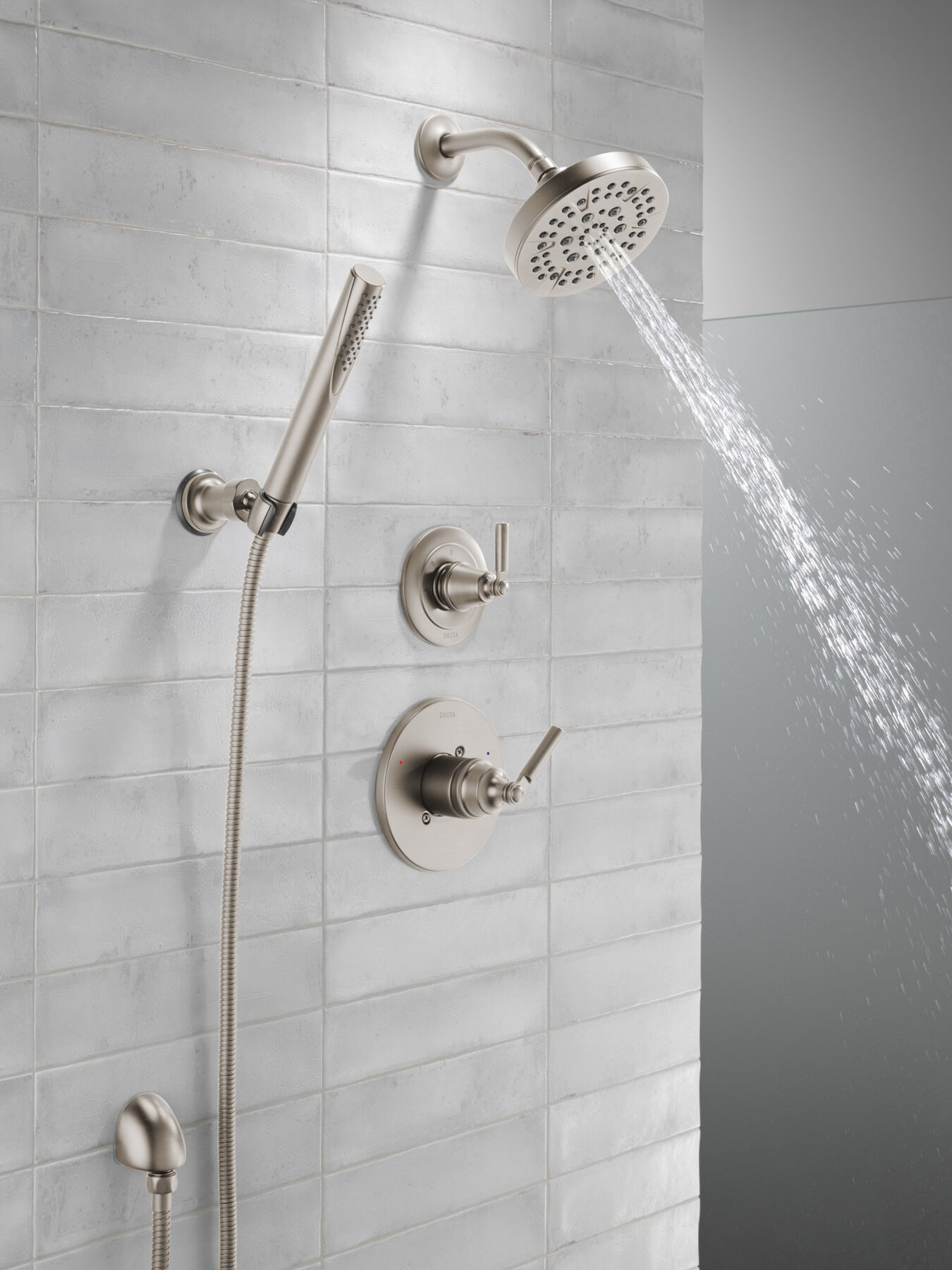 Premium Single-Setting Adjustable Wall Mount Hand Shower in 