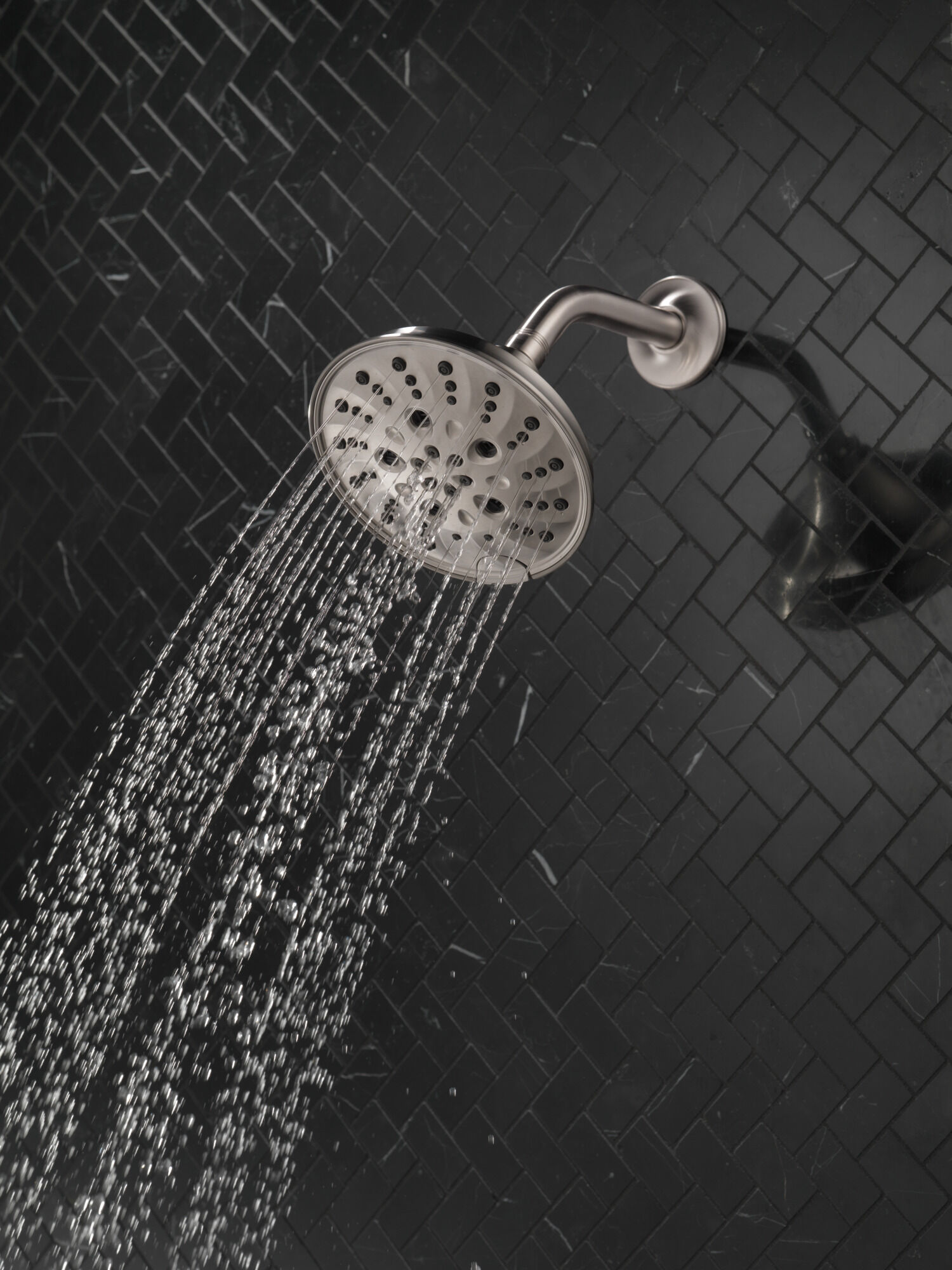 H2Okinetic® 5-Setting Traditional Raincan Shower Head in Lumicoat