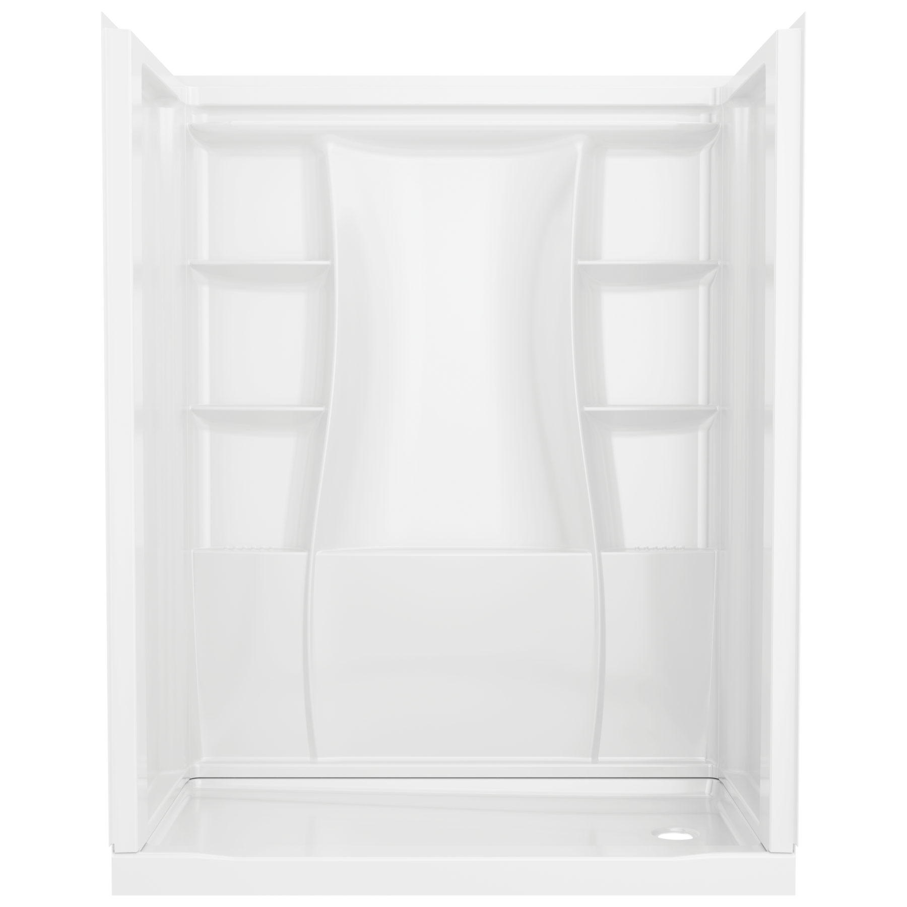 Classic 500 Shower Base 60"x32" Right Drain in High Gloss White B12135