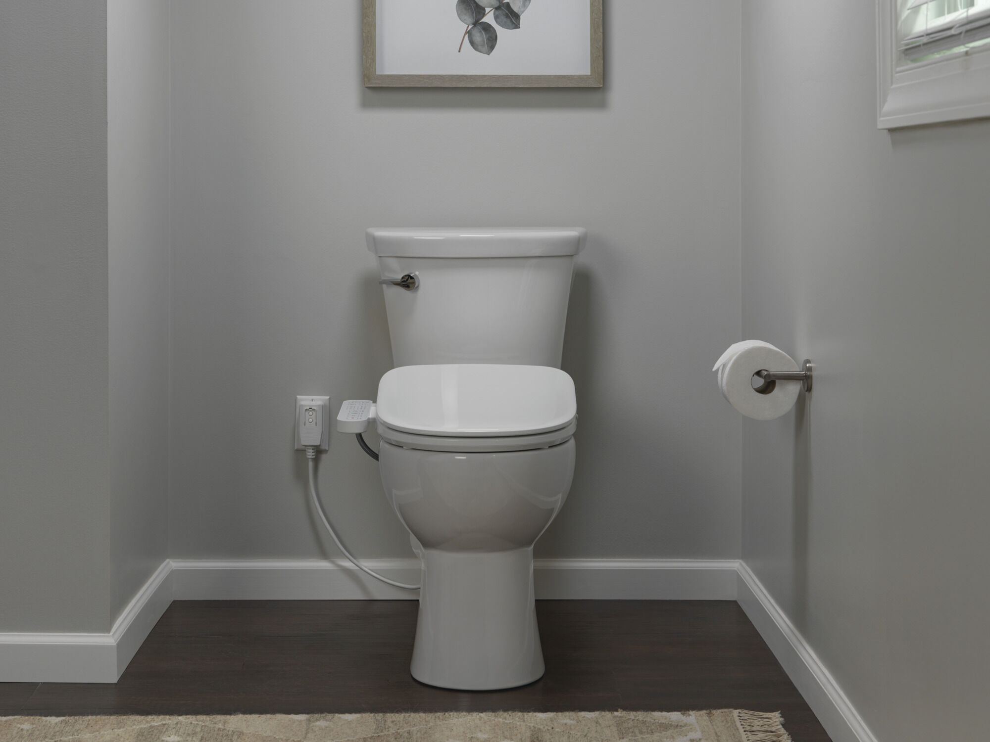 Standard Elongated Electric Bidet Toilet Seat in White 893005E-WH