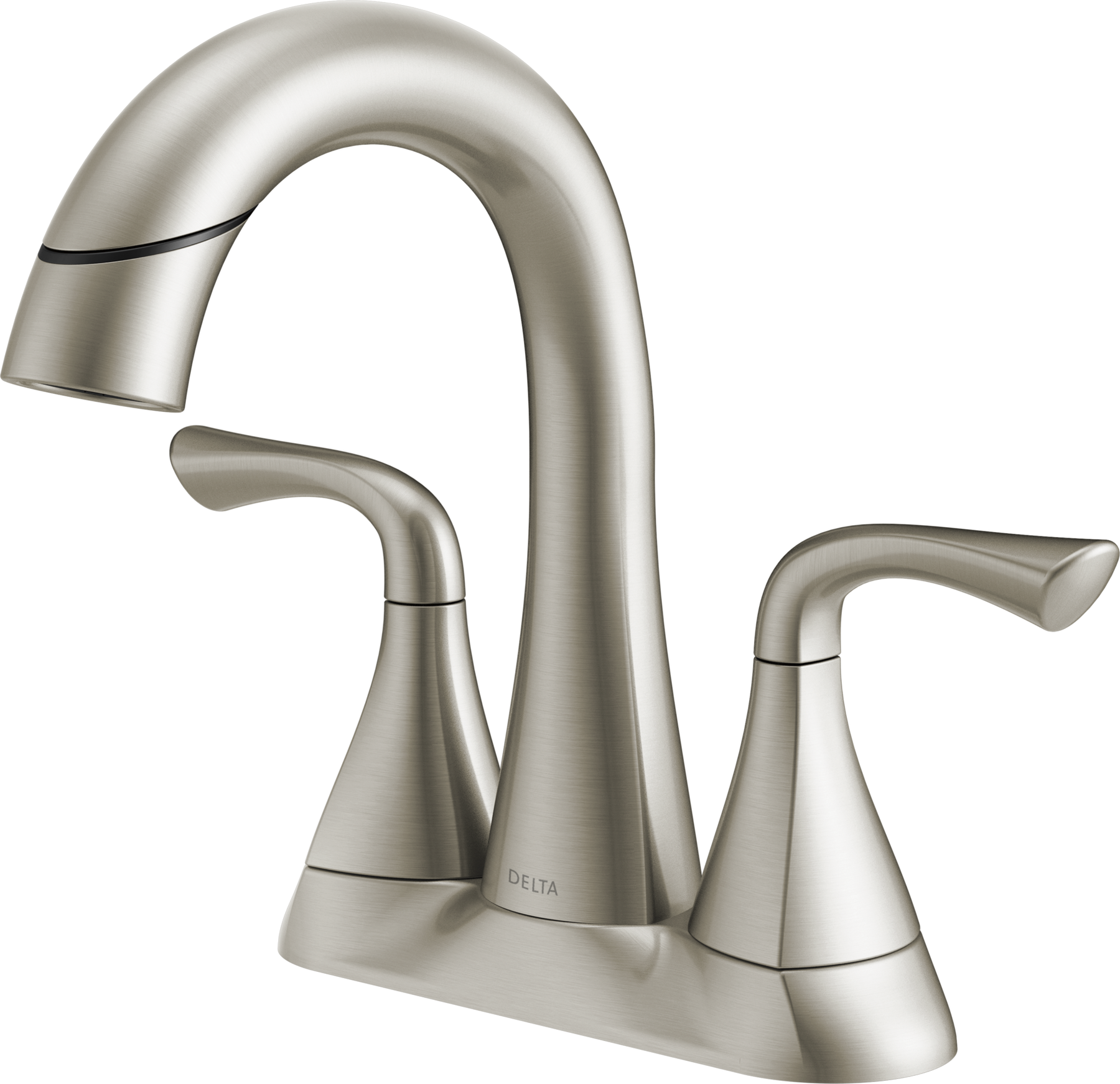 Two Handle Centerset Pull-Down Bathroom Faucet in Spotshield Brushed Nickel — thumbnail 2