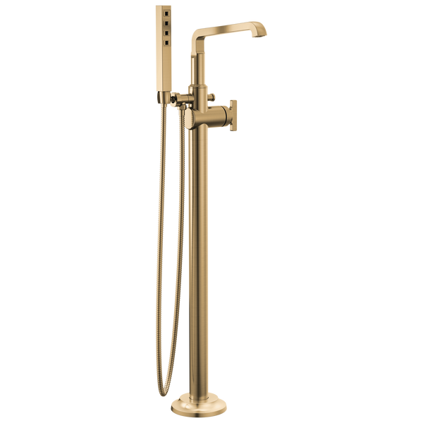 Floor Mount Tub Filler Trim in Lumicoat® Champagne Bronze T4789CZPR