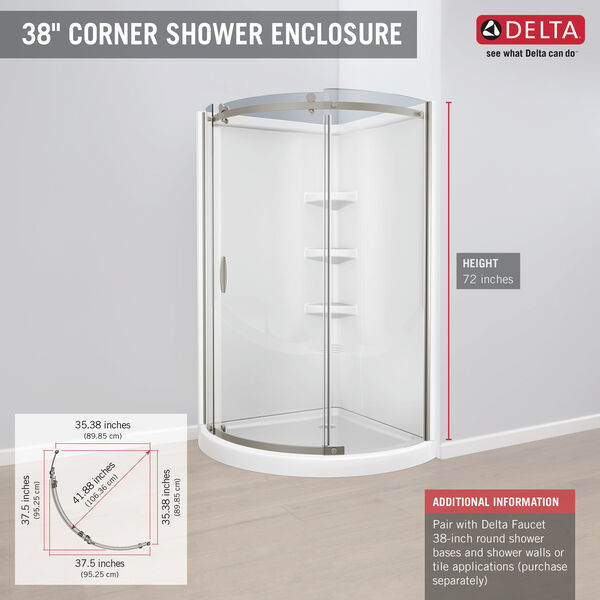 Round Corner Shower Enclosure, image 11