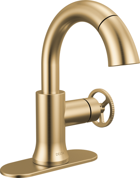 Single Handle Pull-Down Bathroom Faucet in Champagne Bronze 558HAR-CZPD ...