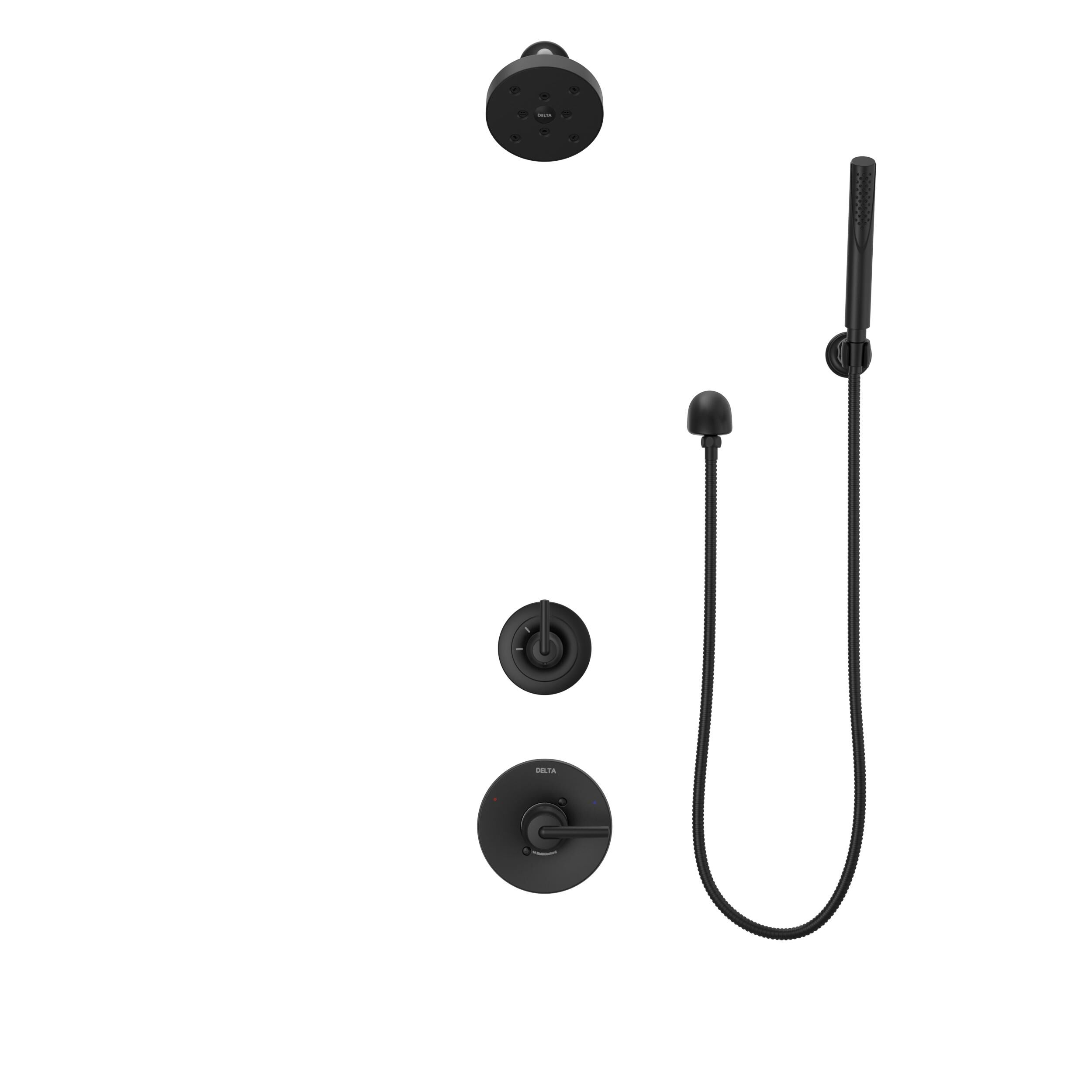 3-Setting Custom Shower Bundle in Matte Black FVS6-TR211-BL