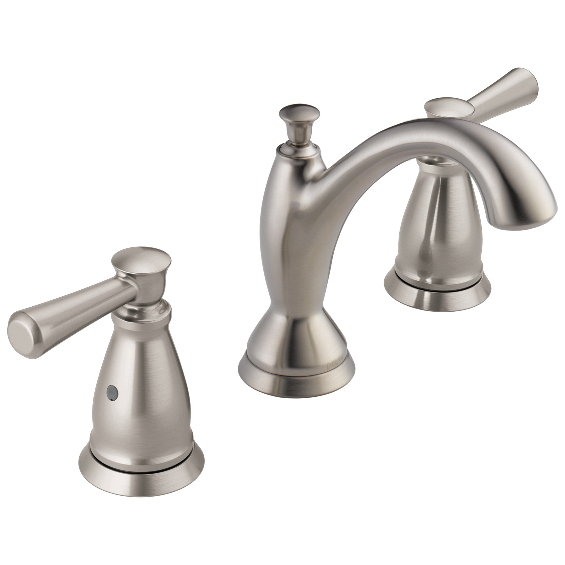 Traditional Two Handle Widespread Bathroom Faucet in Stainless 
