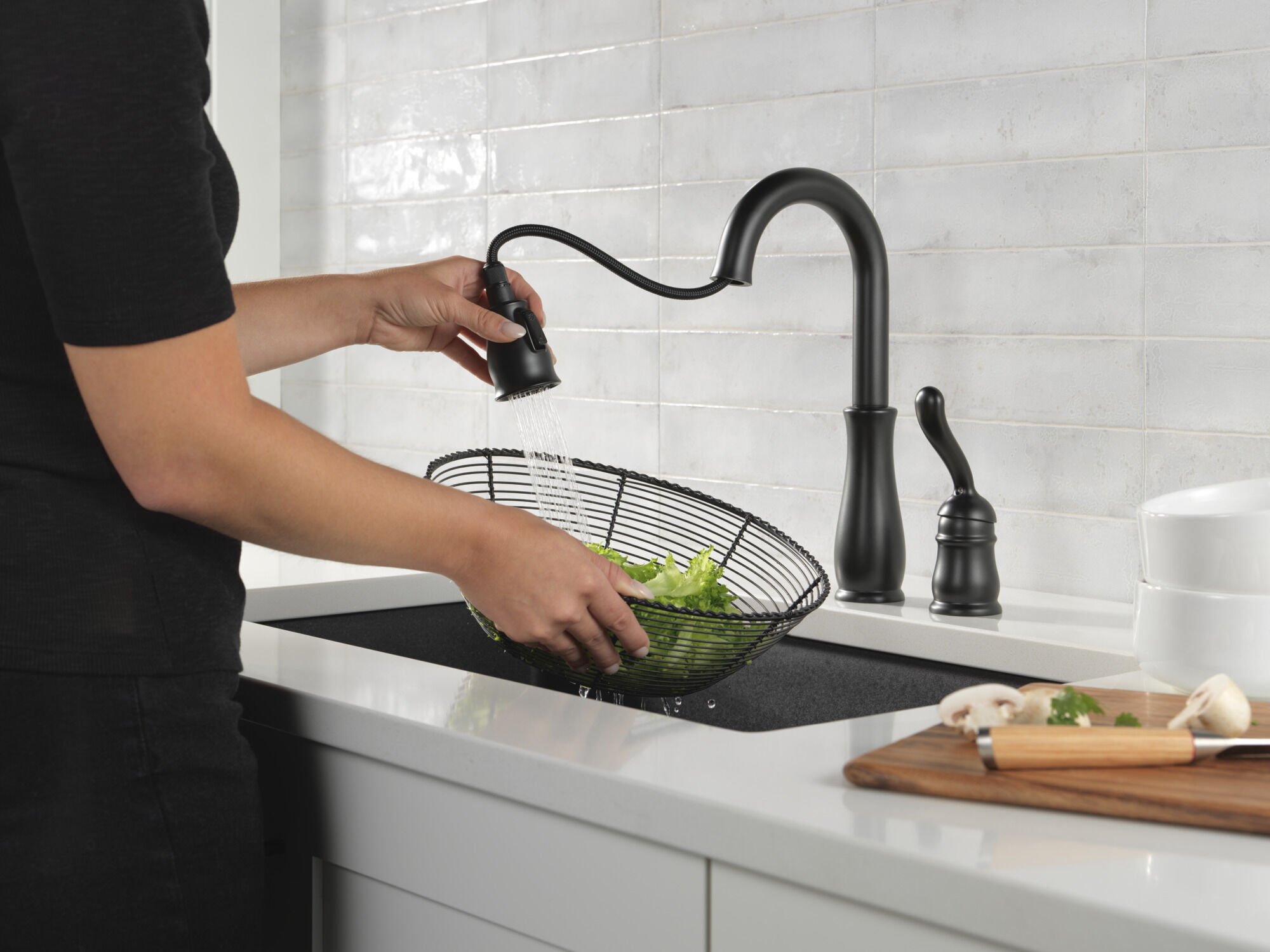 Single Handle Pull-Down Bar / Prep Faucet in Matte Black 9978-BL