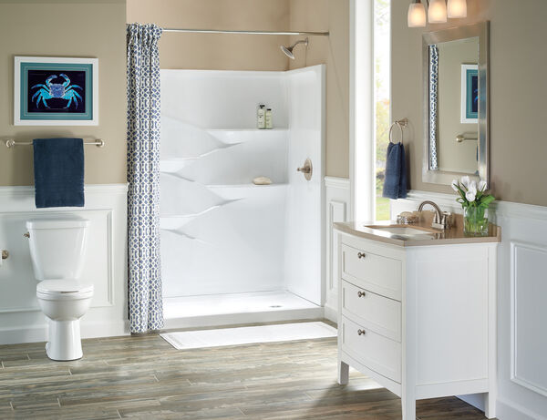 60" x 32" Shower Wall Set in High Gloss White B67311-6032-WH | Delta Faucet