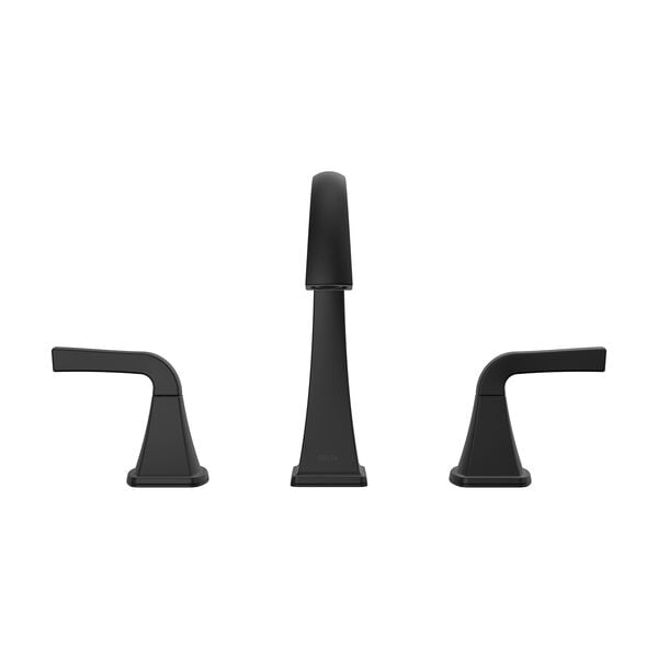 Two Handle Widespread Bathroom Faucet in Matte Black 35854LFBL Delta