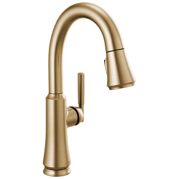 Single Handle Pull-Down Bar/Prep Faucet in Champagne Bronze 9979