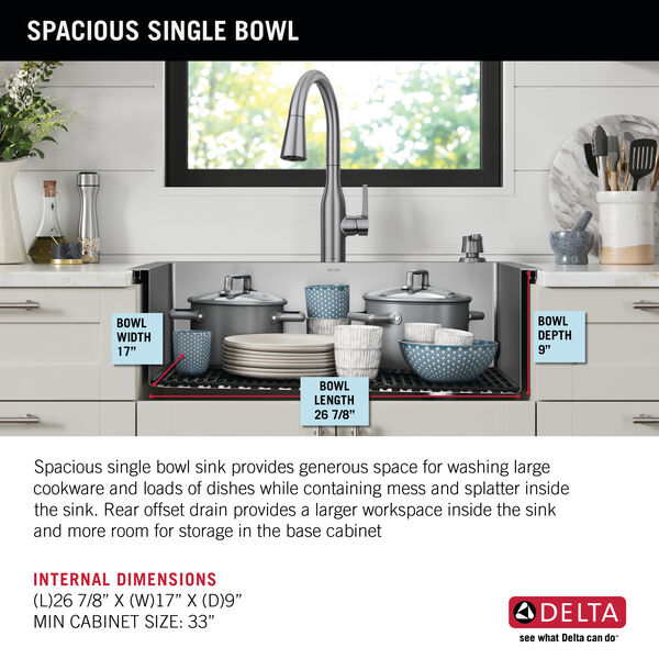 30” Drop-In Undermount Stainless Steel Single Bowl Kitchen ...