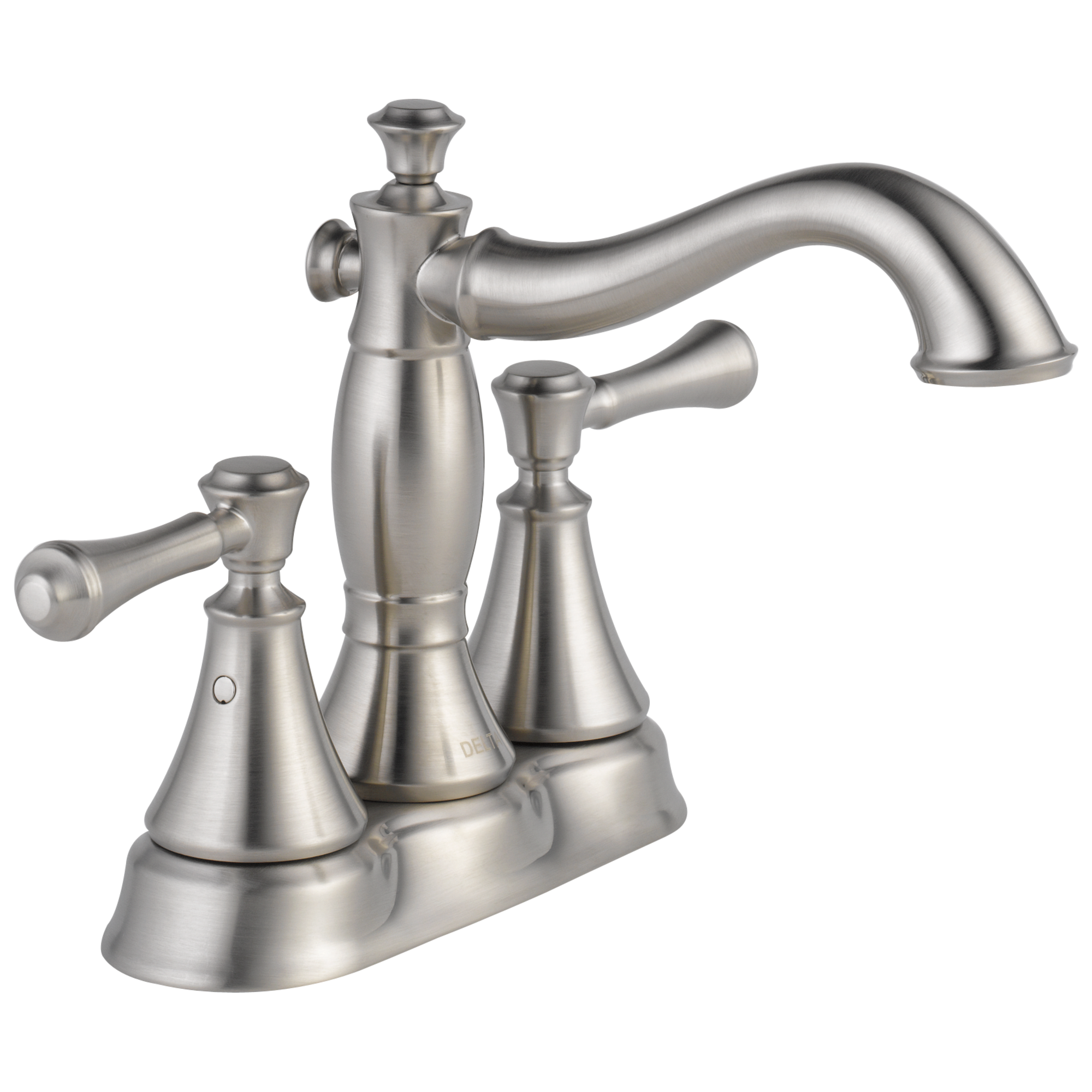 Delta Faucet CassidyE Two Handle Centerset Bathroom Faucet - Metal Pop-Up - Stainless