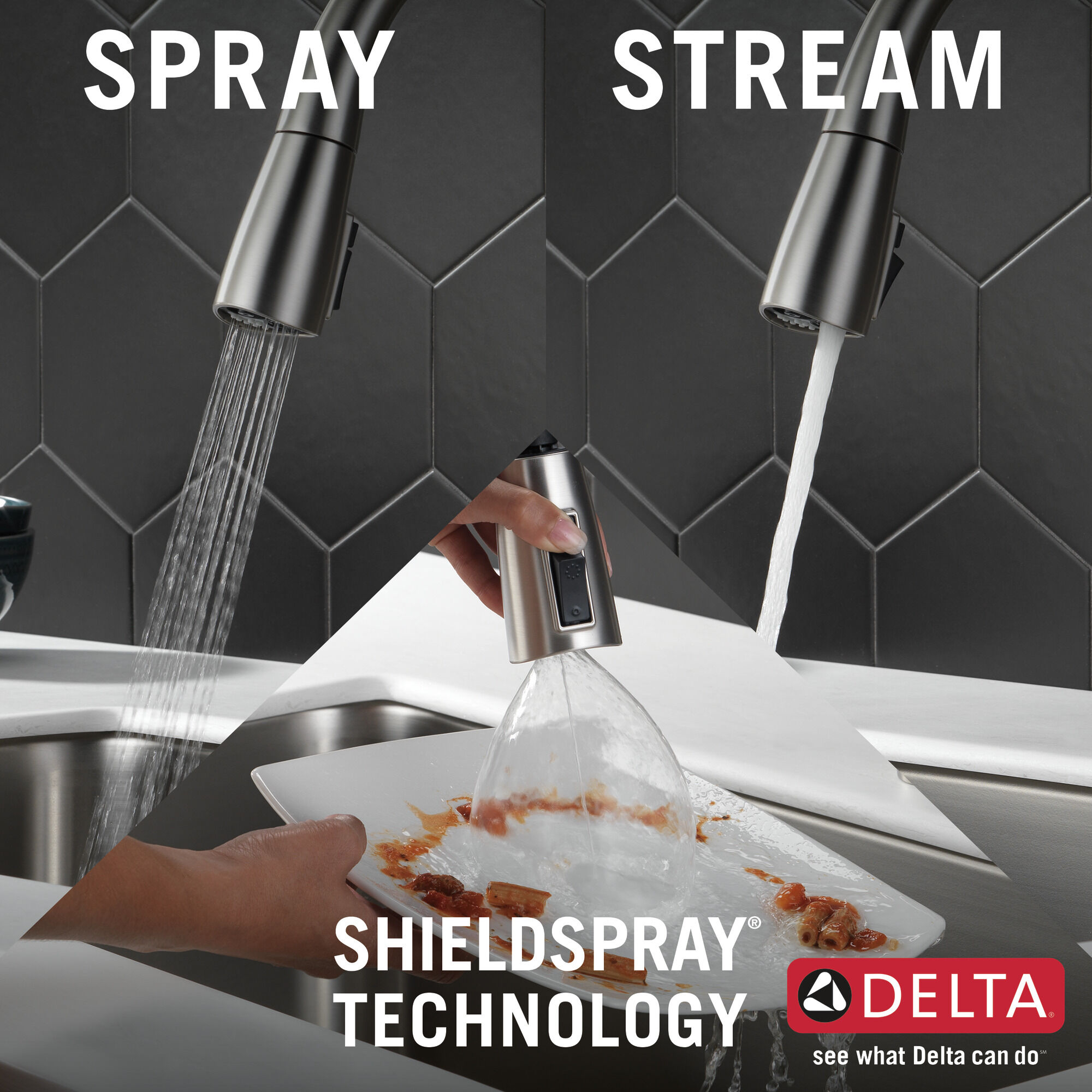 Single Handle Pull-Down Kitchen Faucet with ShieldSpray in