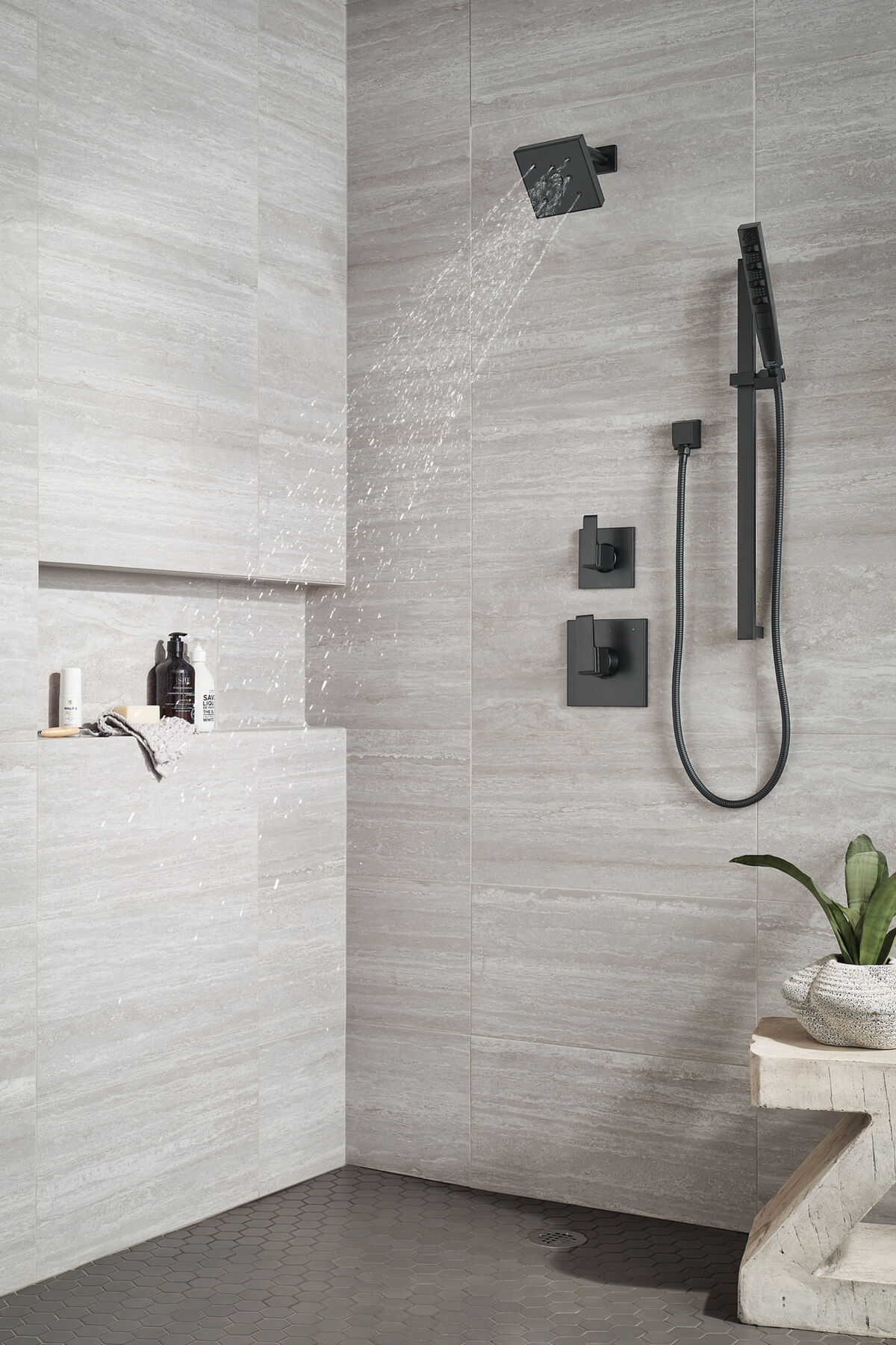 Delta Modern 14 Series Single-Handle Shower Trim Kit – Matte Black, T14267-BL-PP