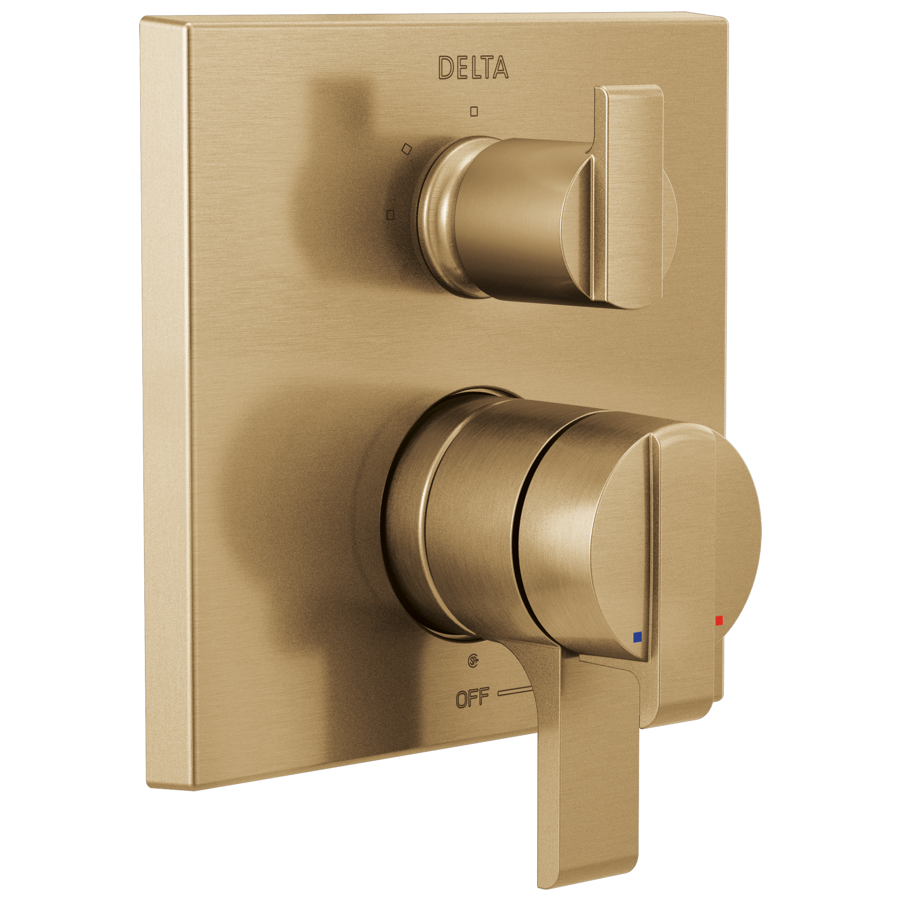 Angular Modern Monitor&reg; 17 Series Valve Trim with 3-Setting Integrated Diverter