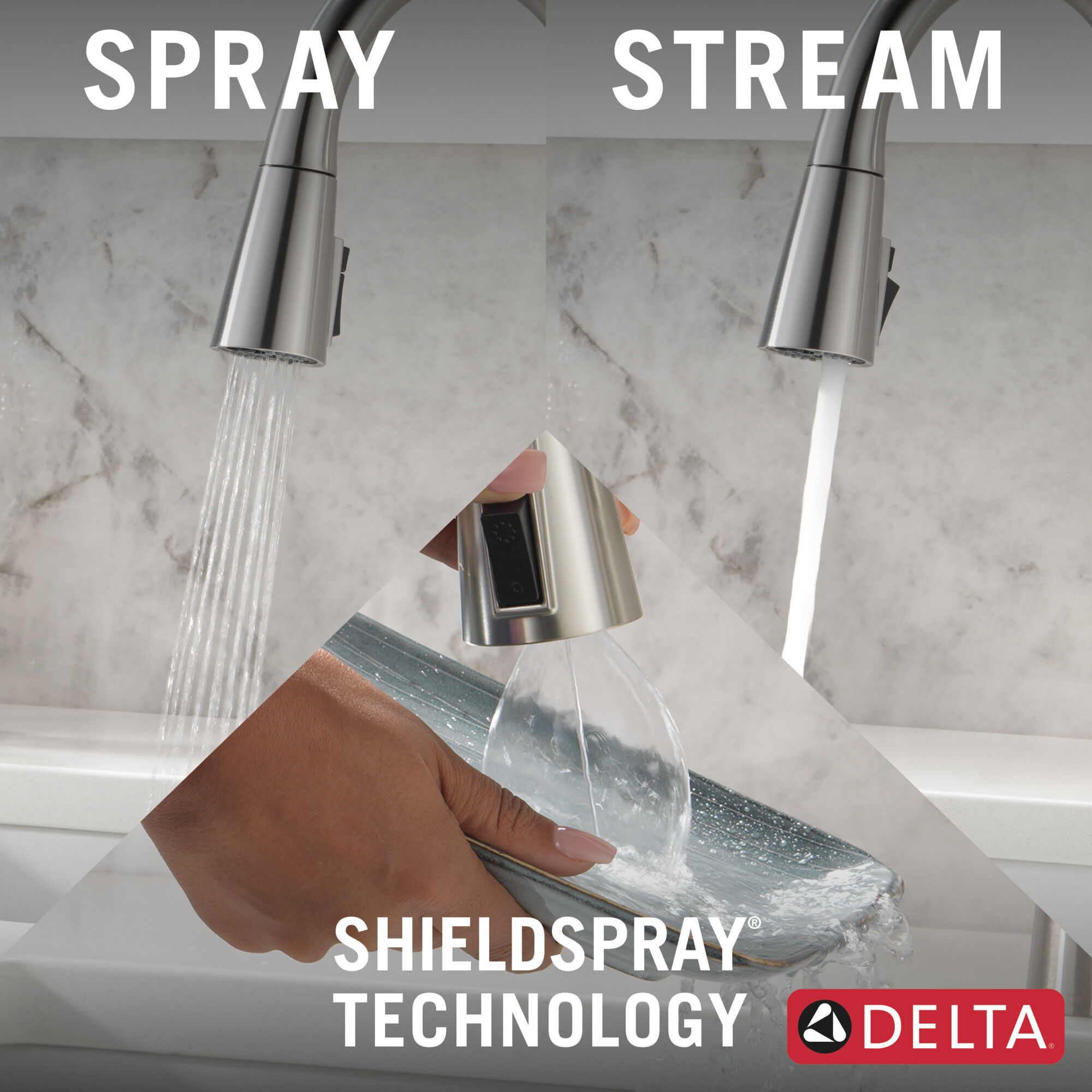 Single Handle Pull-Down Kitchen Faucet with ShieldSpray Technology