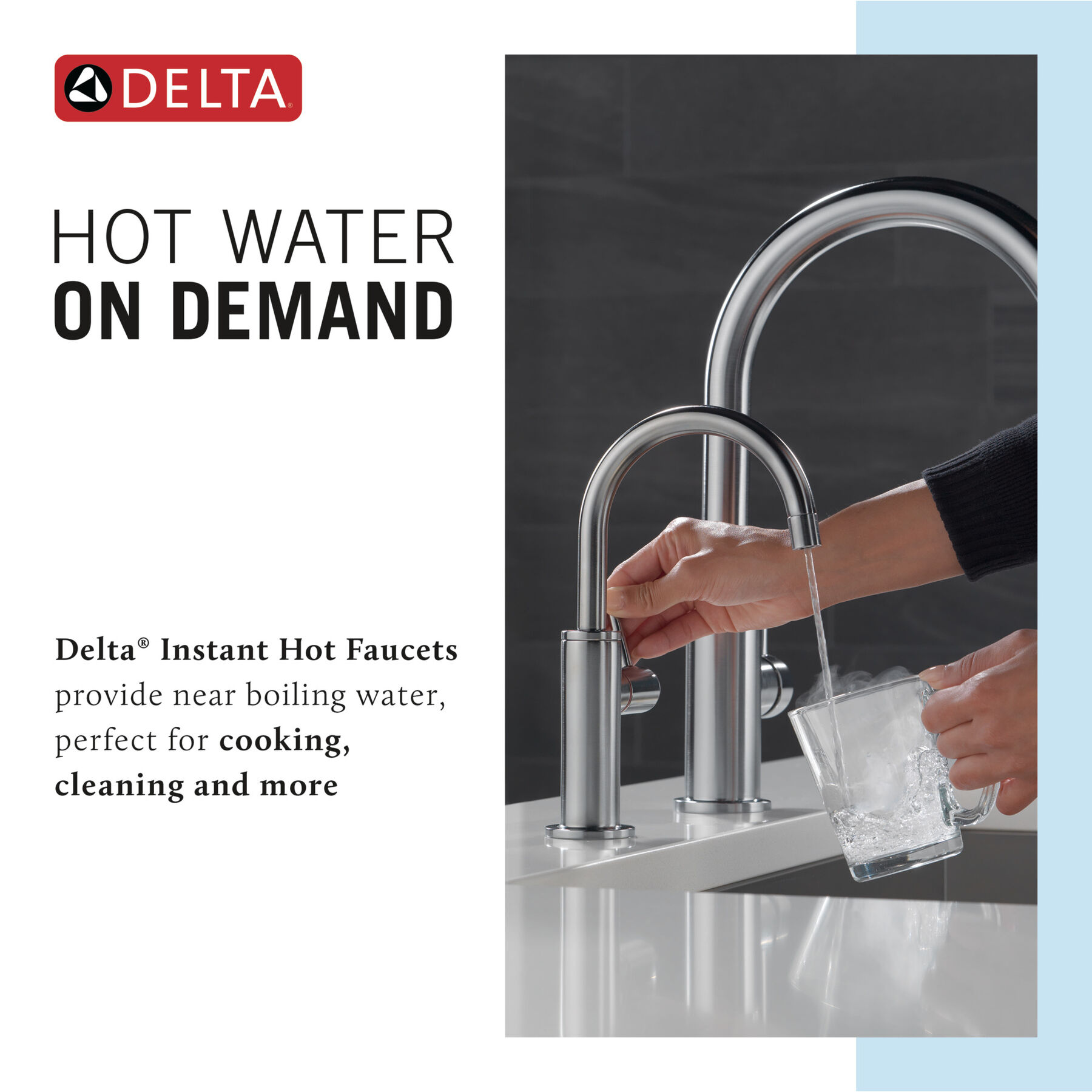 Contemporary Round Instant Hot Water Dispenser in Arctic Stainless