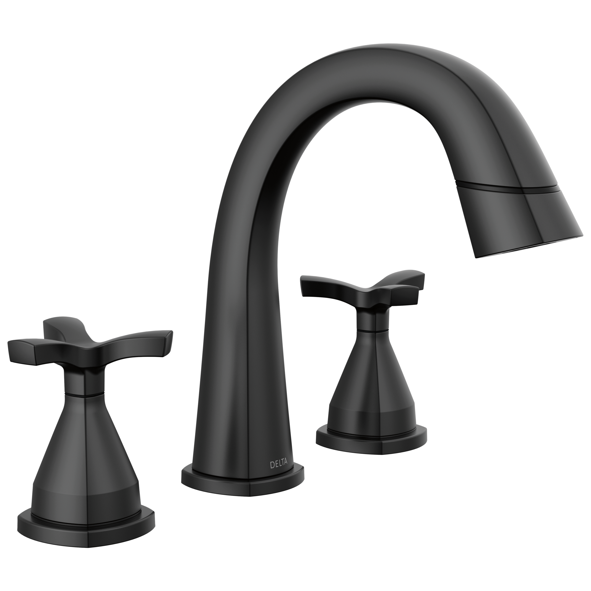 Delta Faucet Stryke Two Handle Widespread Pull Down Bathroom Faucet - - Matte Black