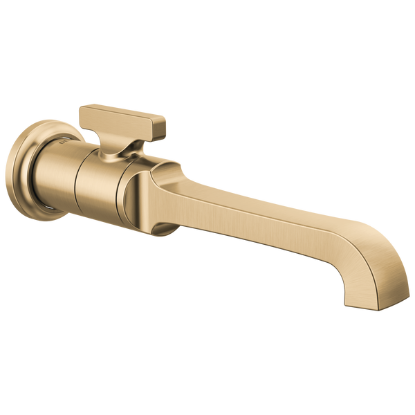 Single Handle Wall Mount Bathroom Faucet Trim in Lumicoat® Champagne