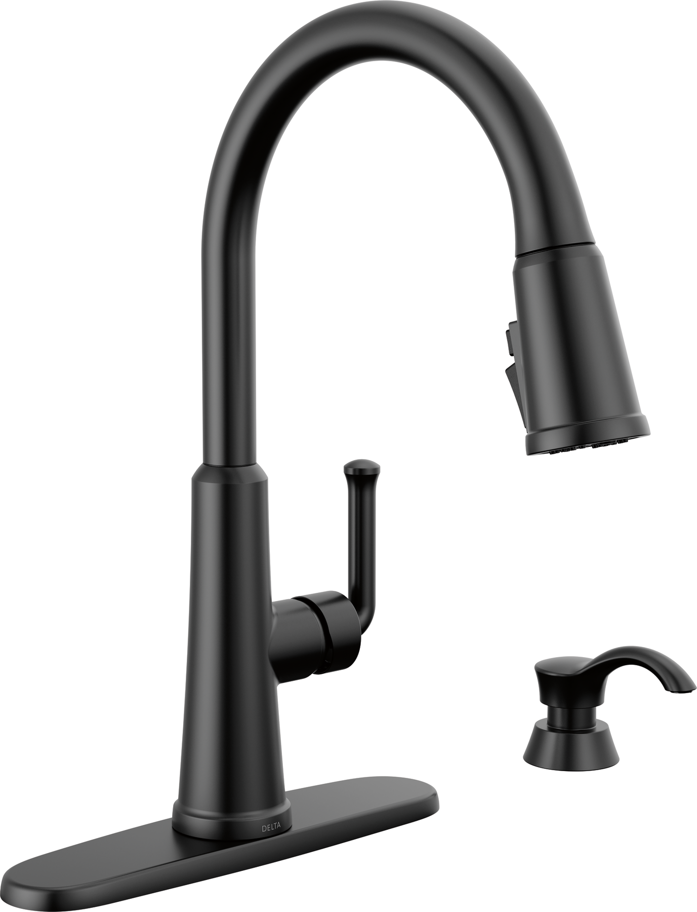 Single Handle Pull-Down Kitchen Faucet with Soap Dispenser and  