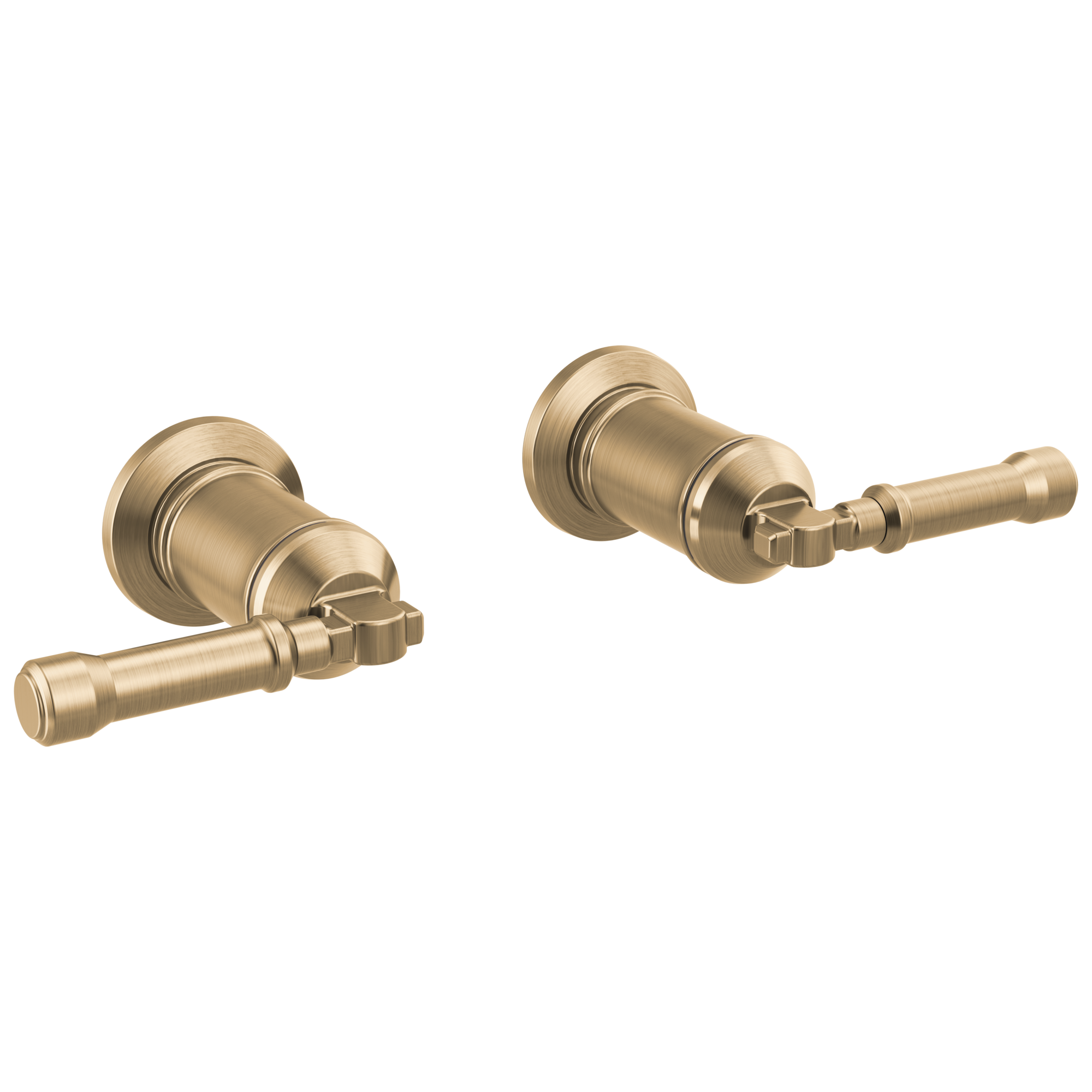 BroderickE Wall Mount Bathroom Faucet Handle Kit-Lever - Lumicoat Champagne Bronze