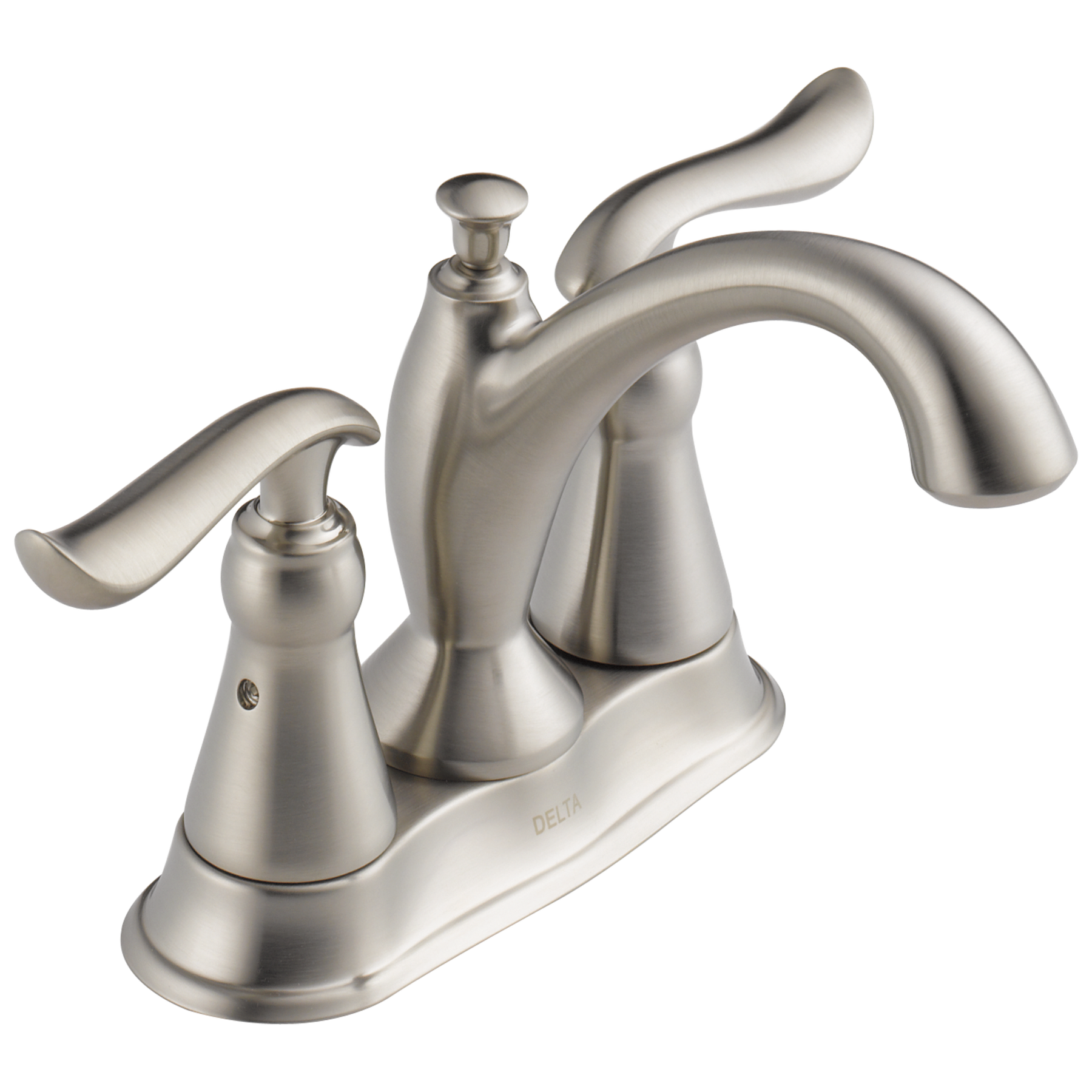 Two Handle Centerset Bathroom Faucet in Stainless 2594-SSMPU-DST