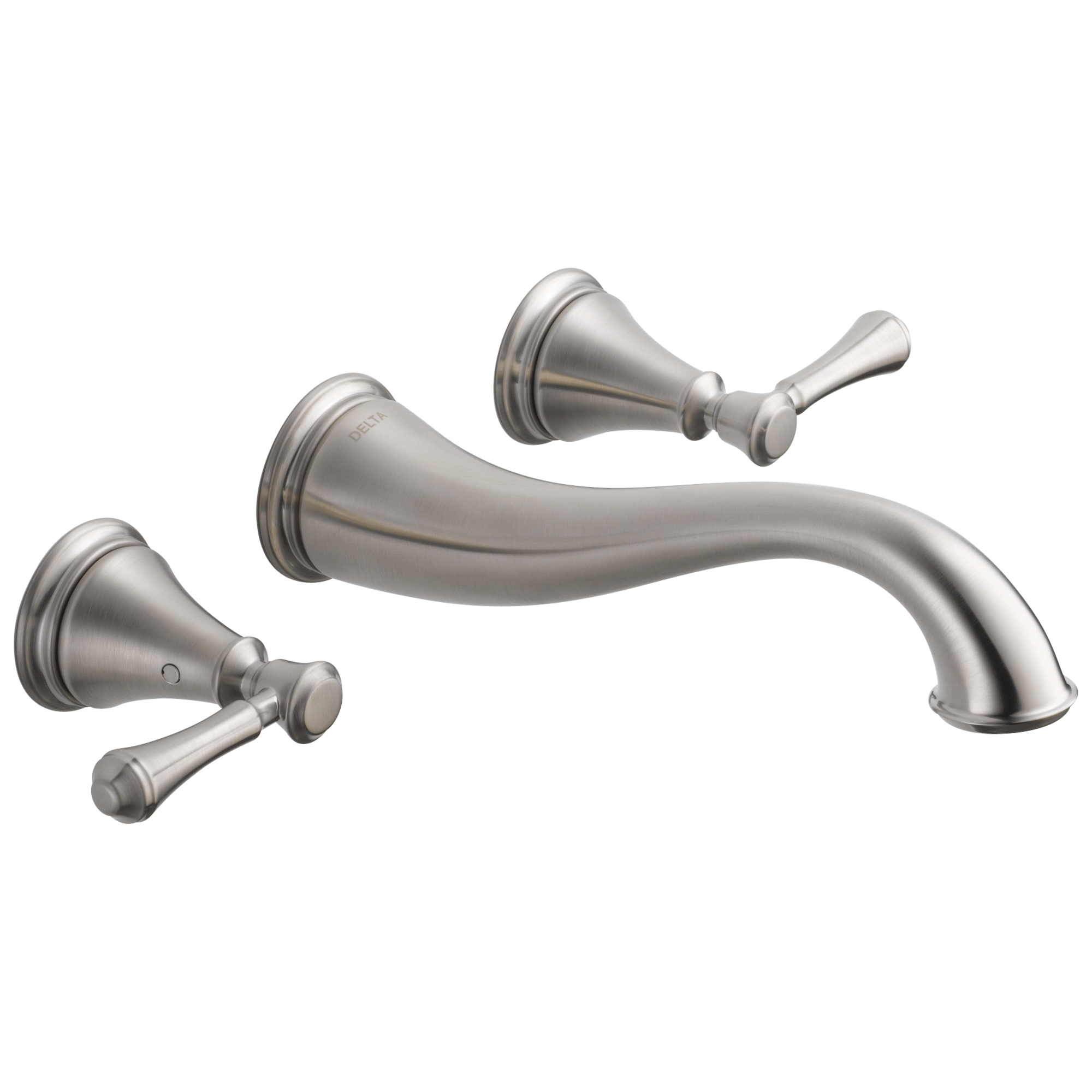 Delta Faucet CassidyE Two Handle Wall Mount Bathroom Faucet Trim - Stainless