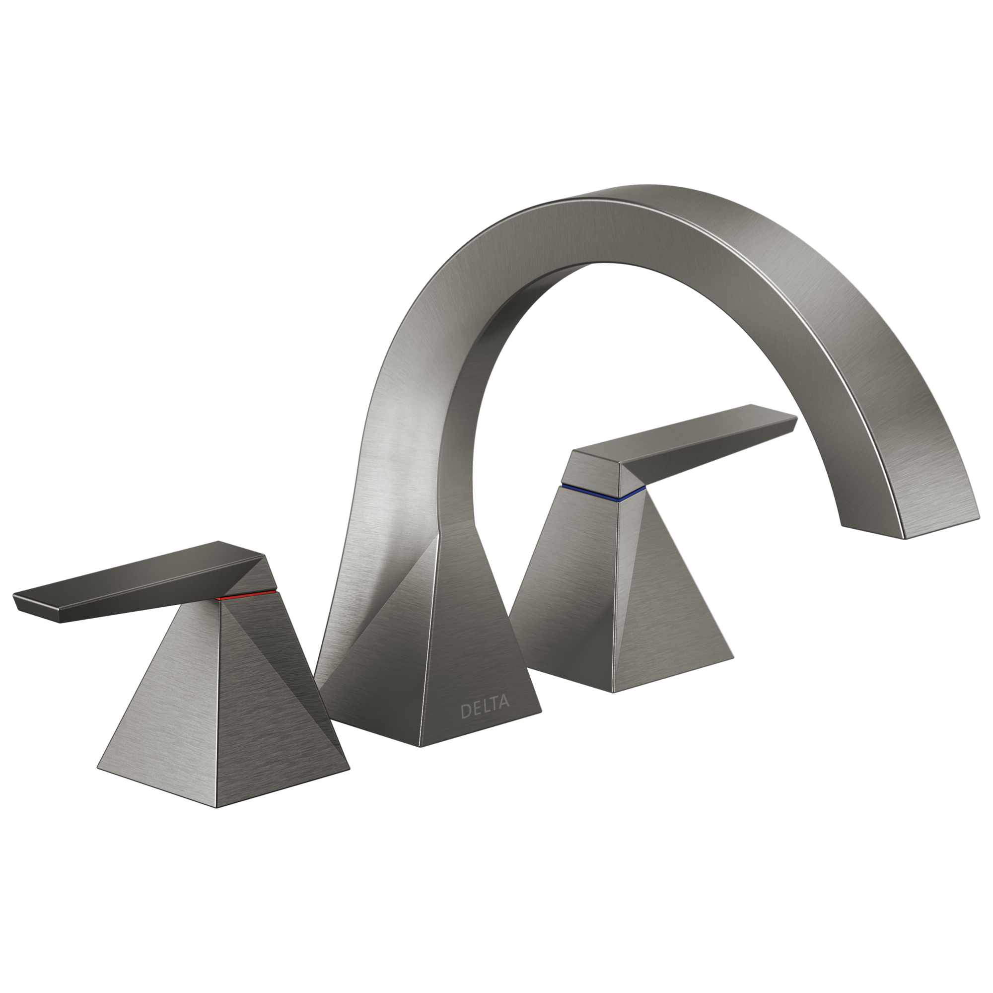 Delta Faucet TrillianE Two-Handle Roman Tub Trim - Lumicoat Black Stainless