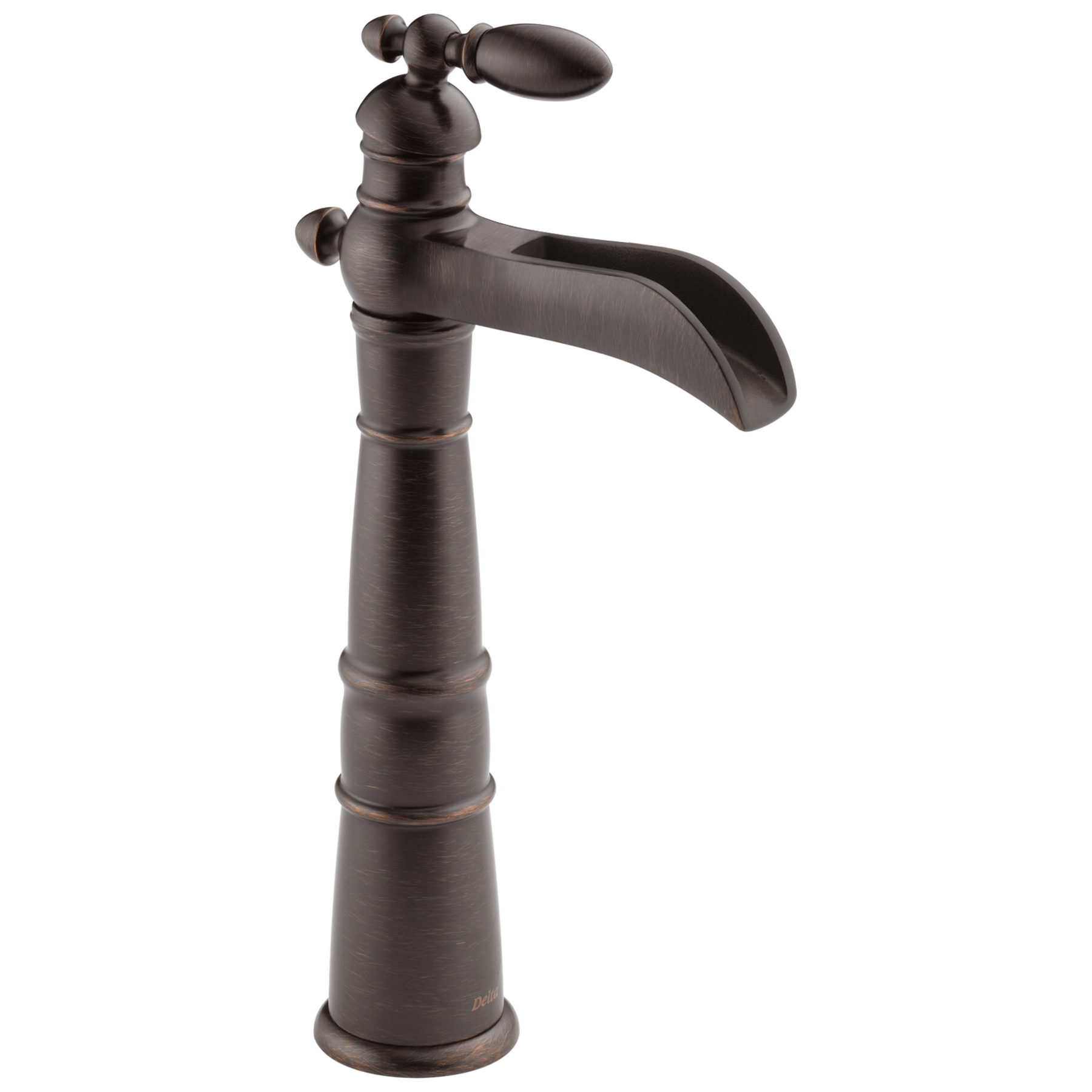 Single Handle Channel Vessel Bathroom Faucet in Venetian Bronze