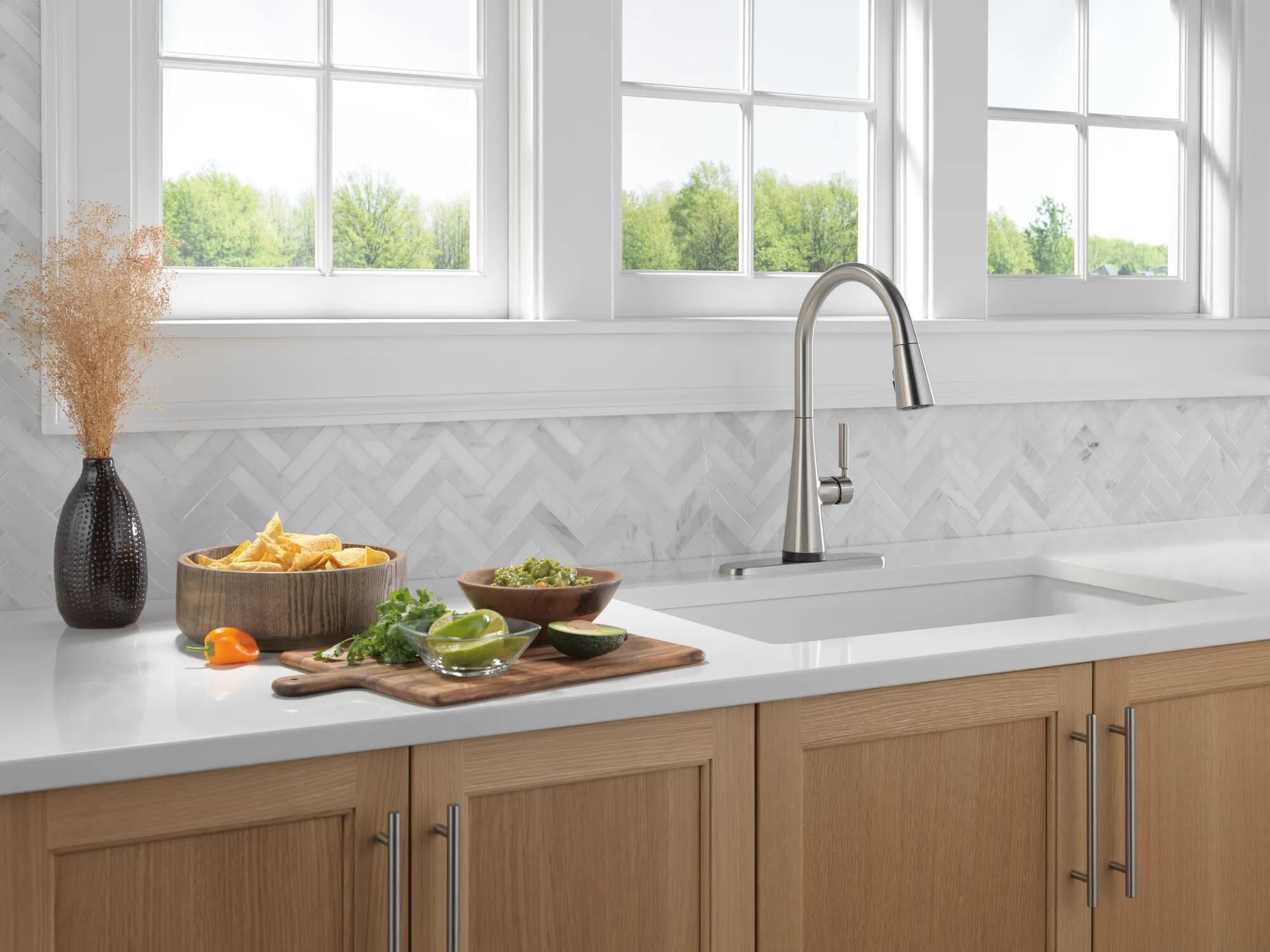 Single Handle Pull-Down Kitchen Faucet with Touch2O® and