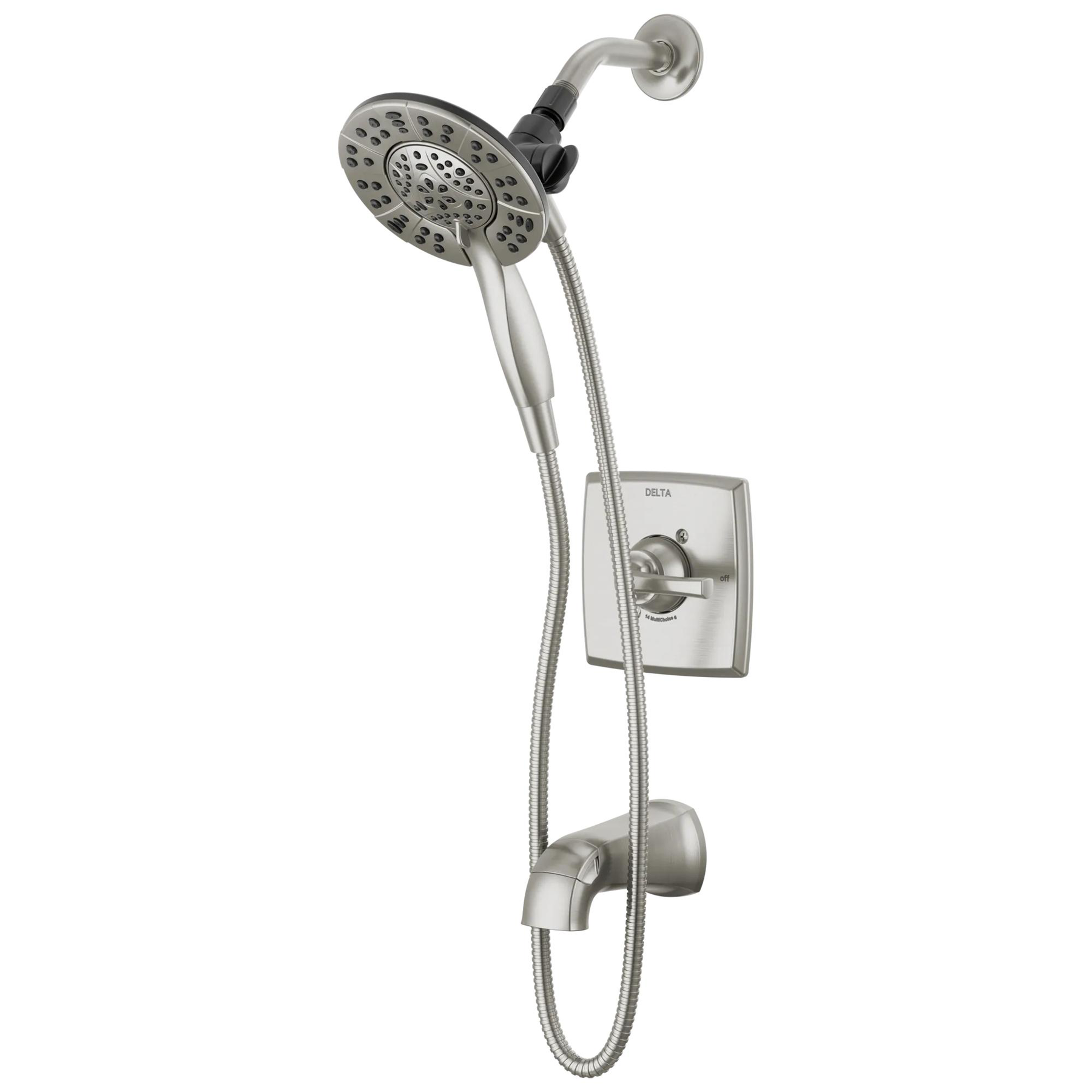 TAGLIATORE ジレ Delta Geist 14 Series Square Bathtub and Shower Faucet Set