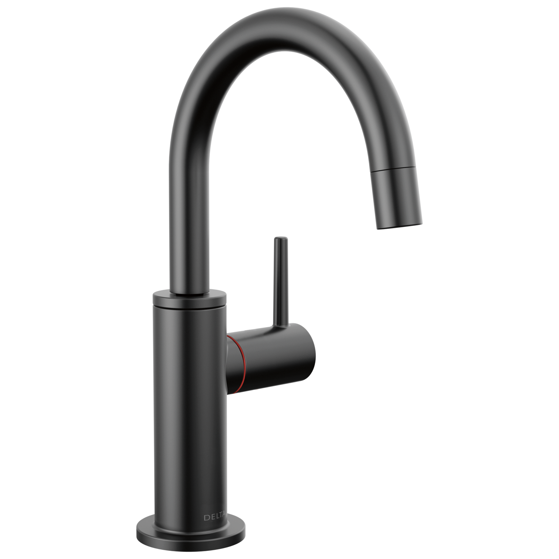 Contemporary Round Instant Hot Water Dispenser in Matte Black